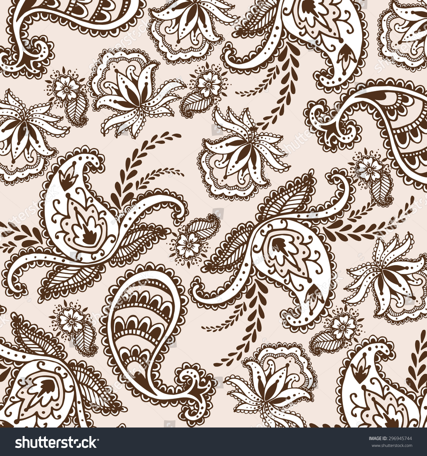 Colorful floral seamless pattern Plants ornament Decorative Colorful floral seamless pattern Plants ornament Decorative flowers and Paisley Design for fabrics cards web