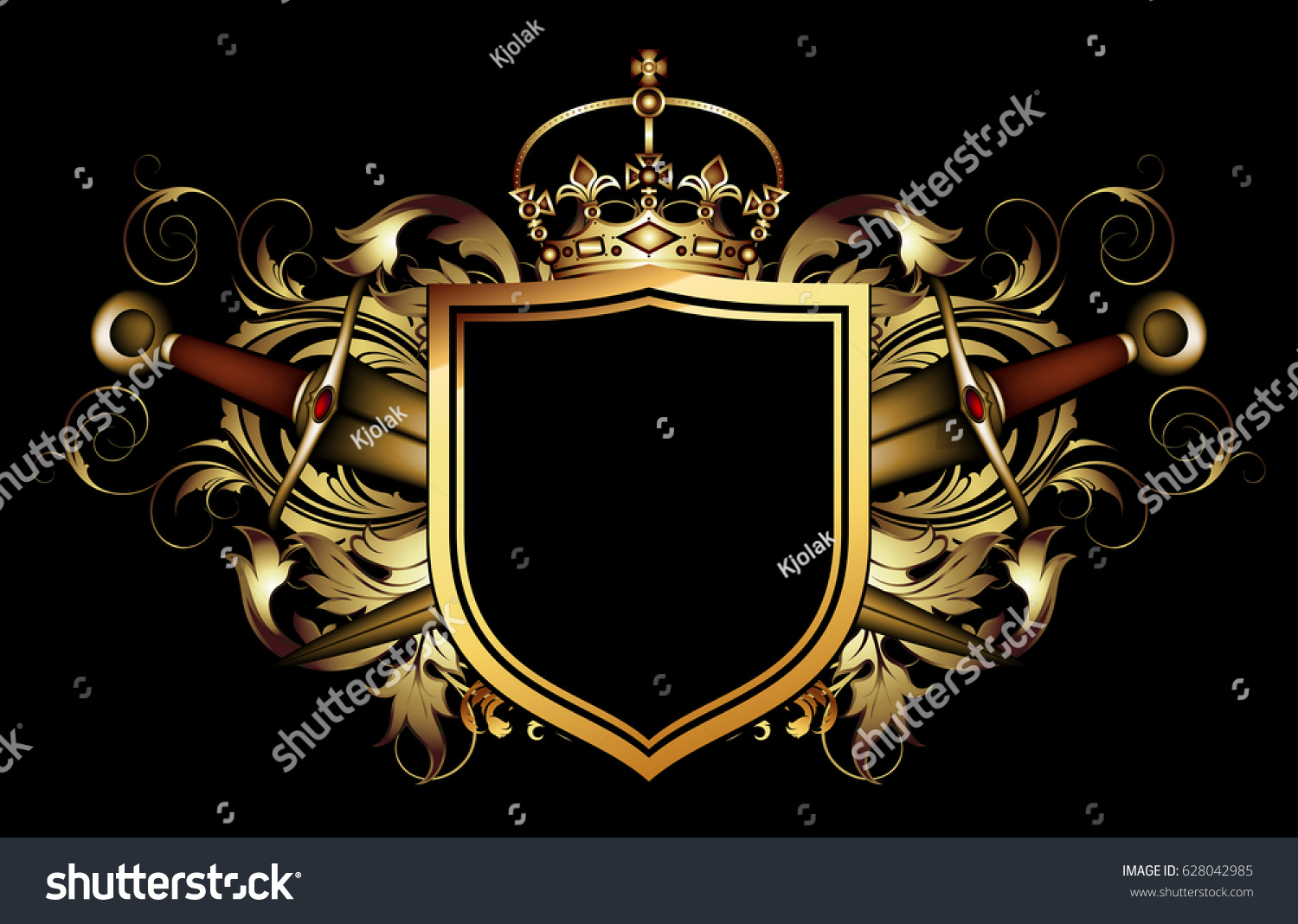 Decorative Background Shield Retro Style Stock Vector (Royalty Free ...