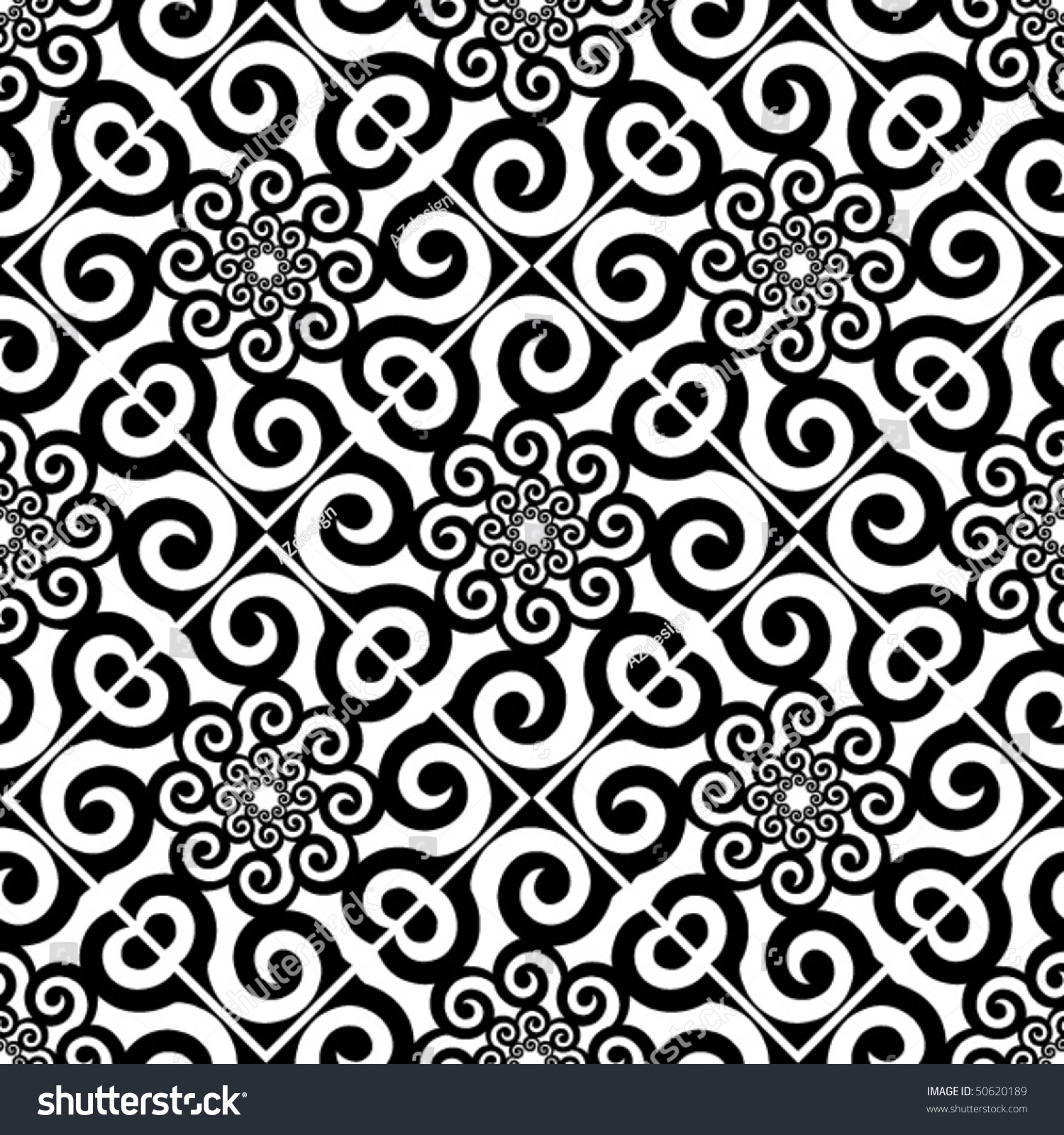 Decorative Blackandwhite Vector Design Stock Vector 50620189 - Shutterstock