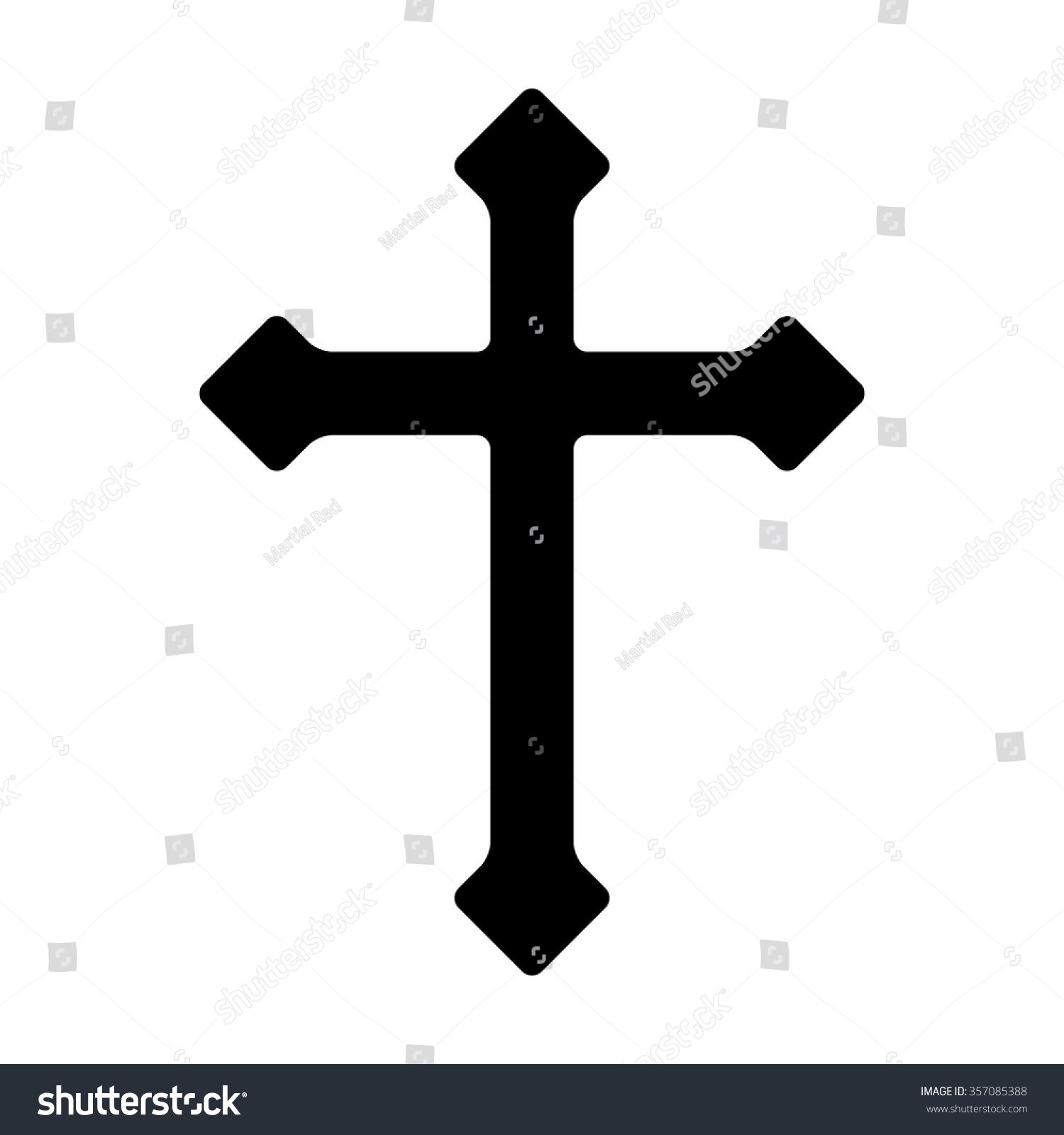 Decorative Christian Cross - Symbol Of Christianity Flat Icon For Apps ...