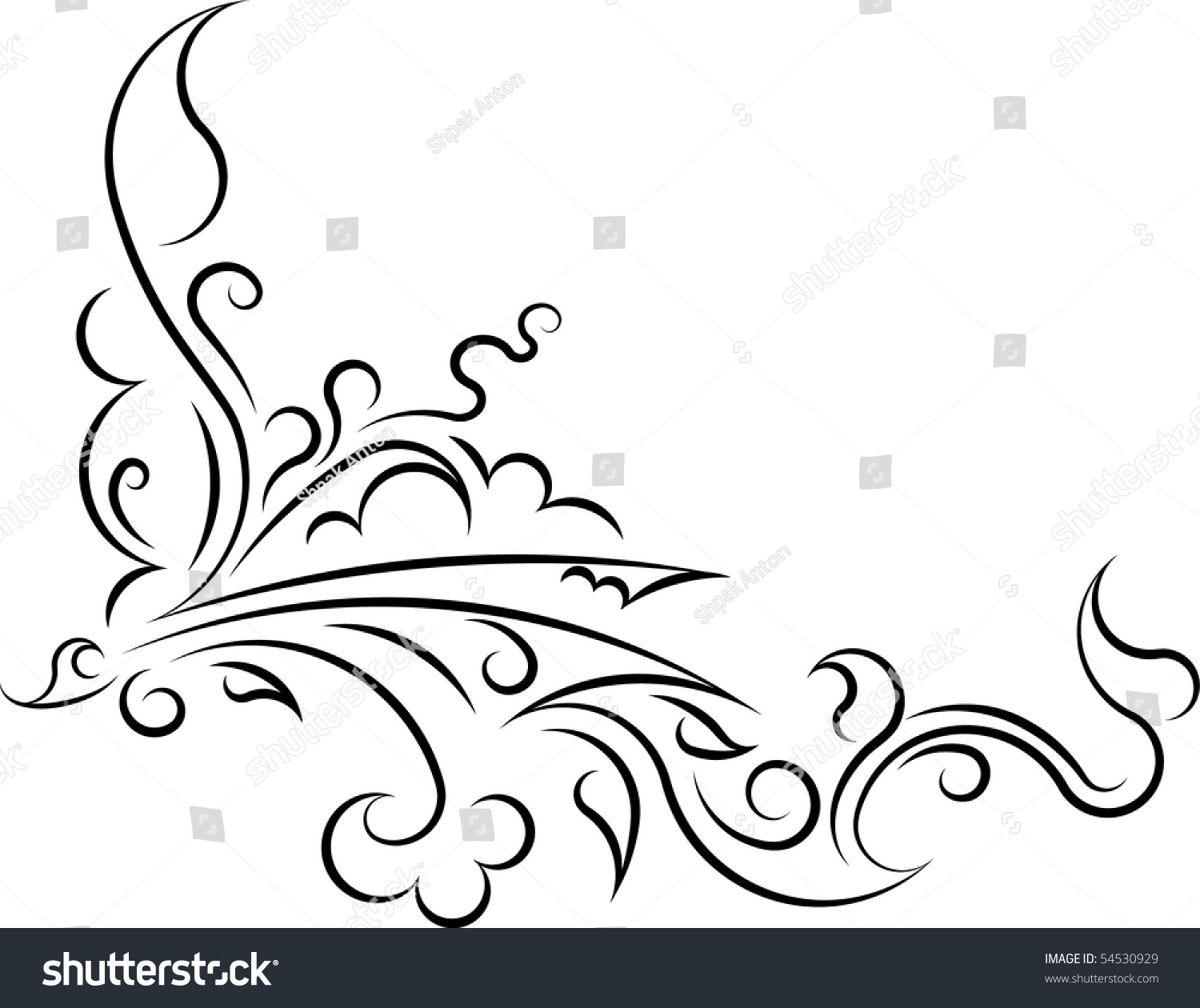 Decorative Corner. Stock Vector Illustration 54530929 : Shutterstock