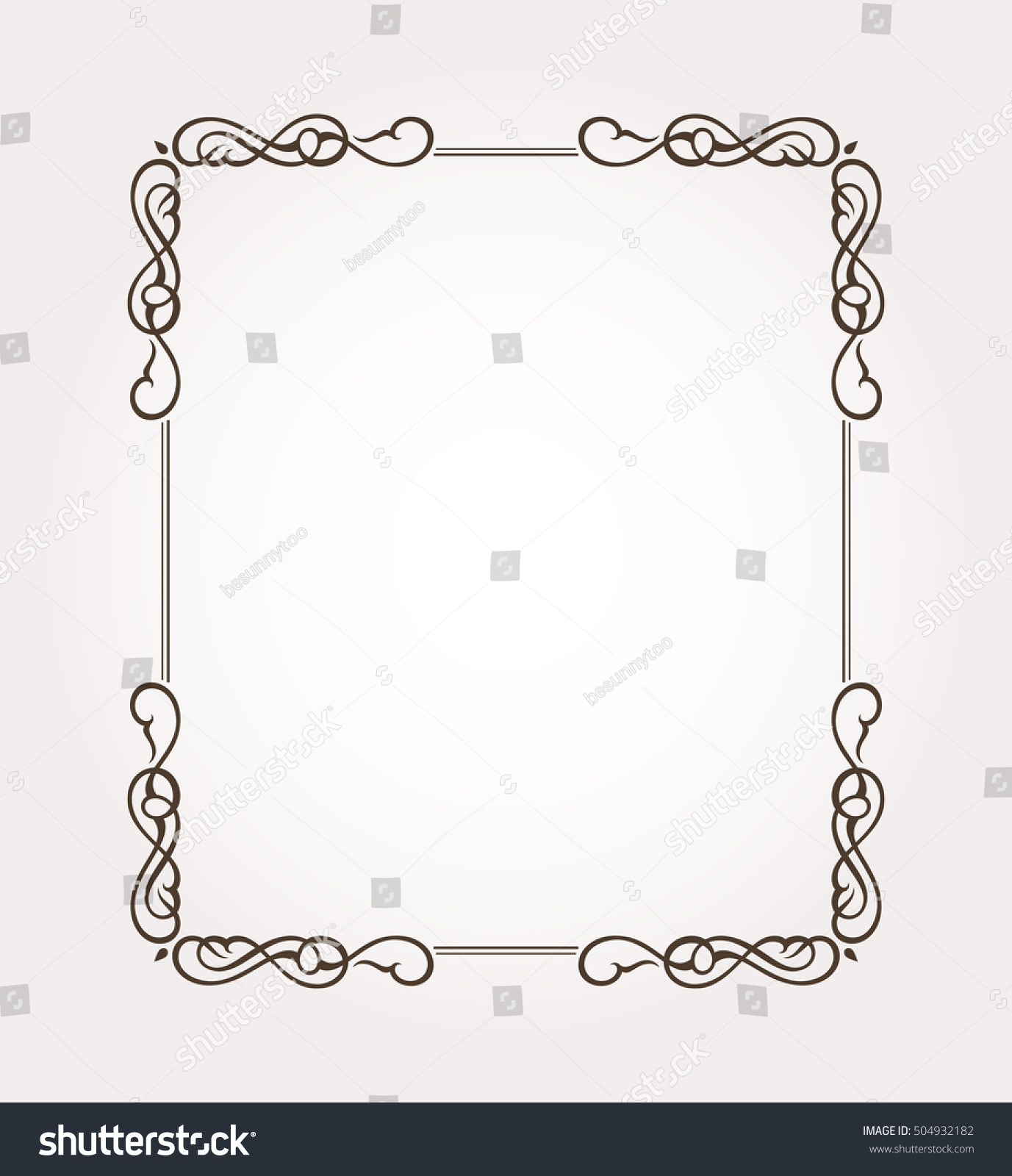 Decorative Frame Border Fancy Page Decoration Stock Vector (Royalty ...