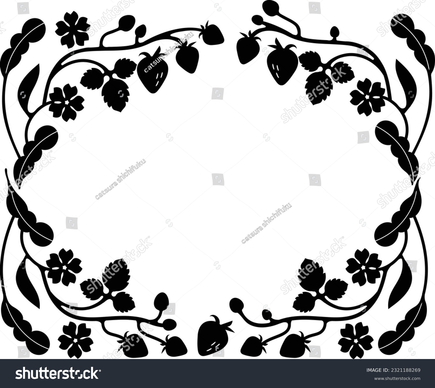 recommend clip art: Decorative frame with a simple retro mango silhouette. Easy-to-use graphic templates. It consists of mangos, flowers, buds and leaves. It will be gorgeous if you use it when making a round frame.