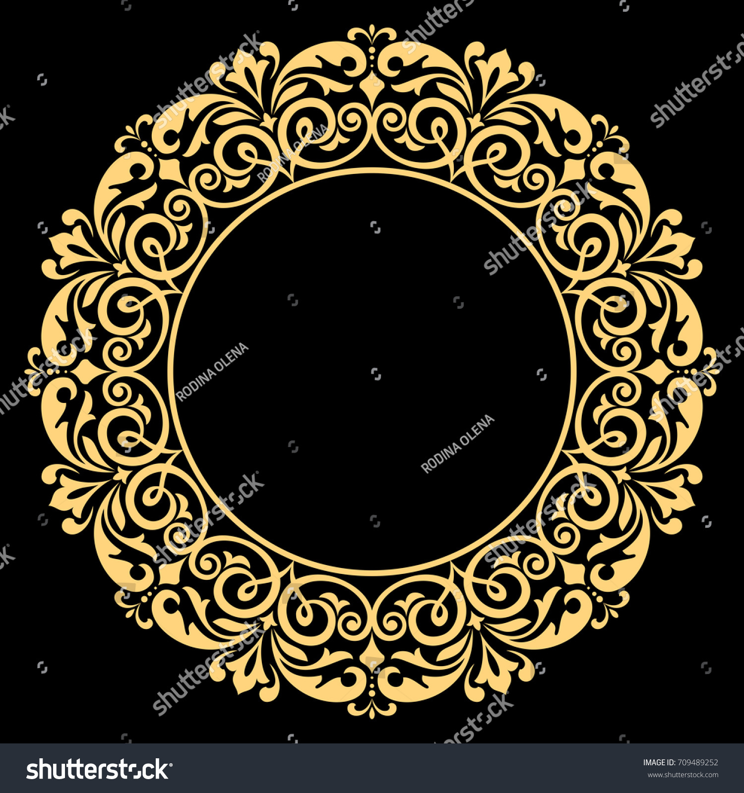 Decorative Line Art Frames Design Template Stock Vector (Royalty Free ...