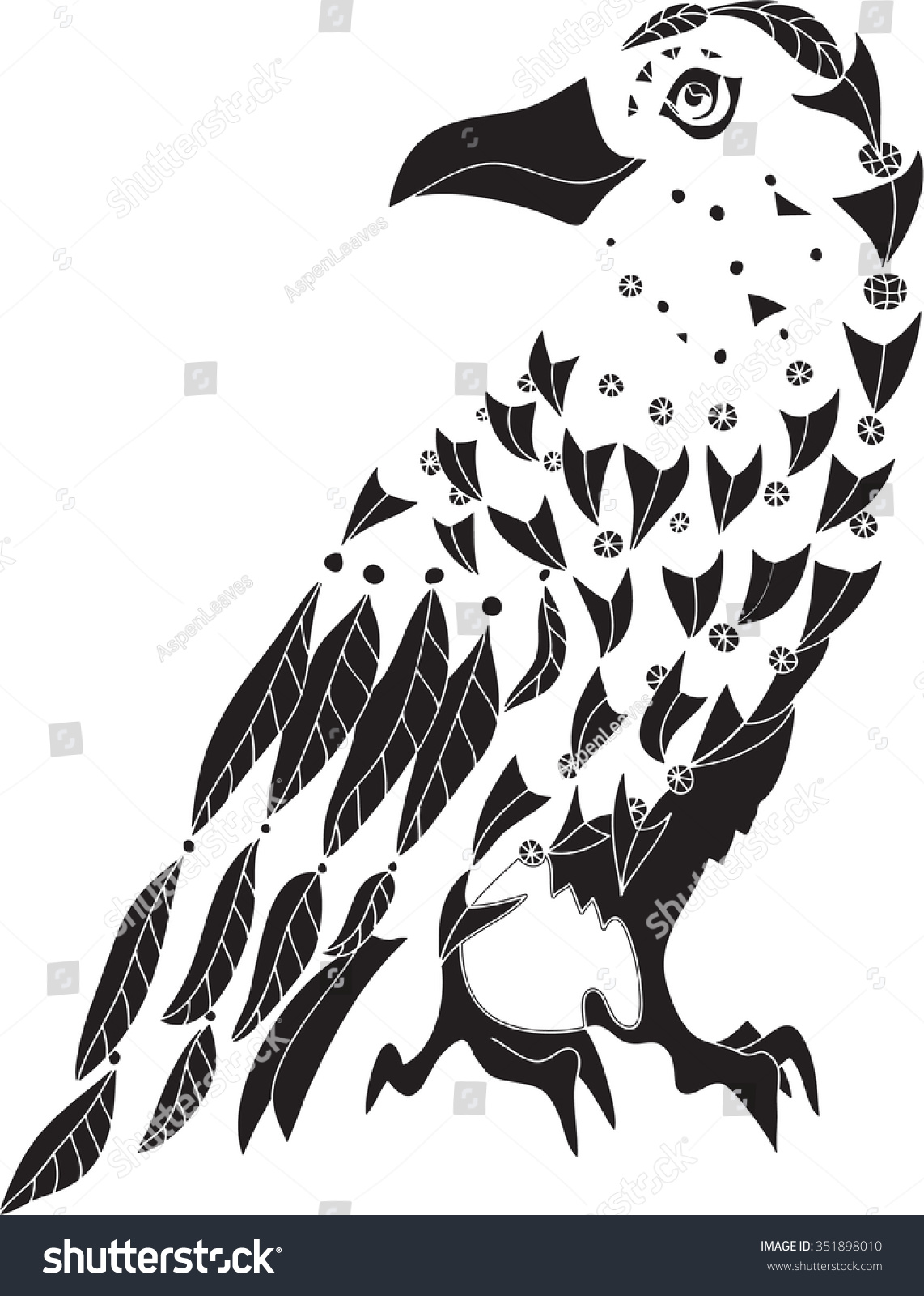 decorative ornamental raven drawing sketch tattoo stock vector decorative ornamental raven drawing sketch tattoo stock vector