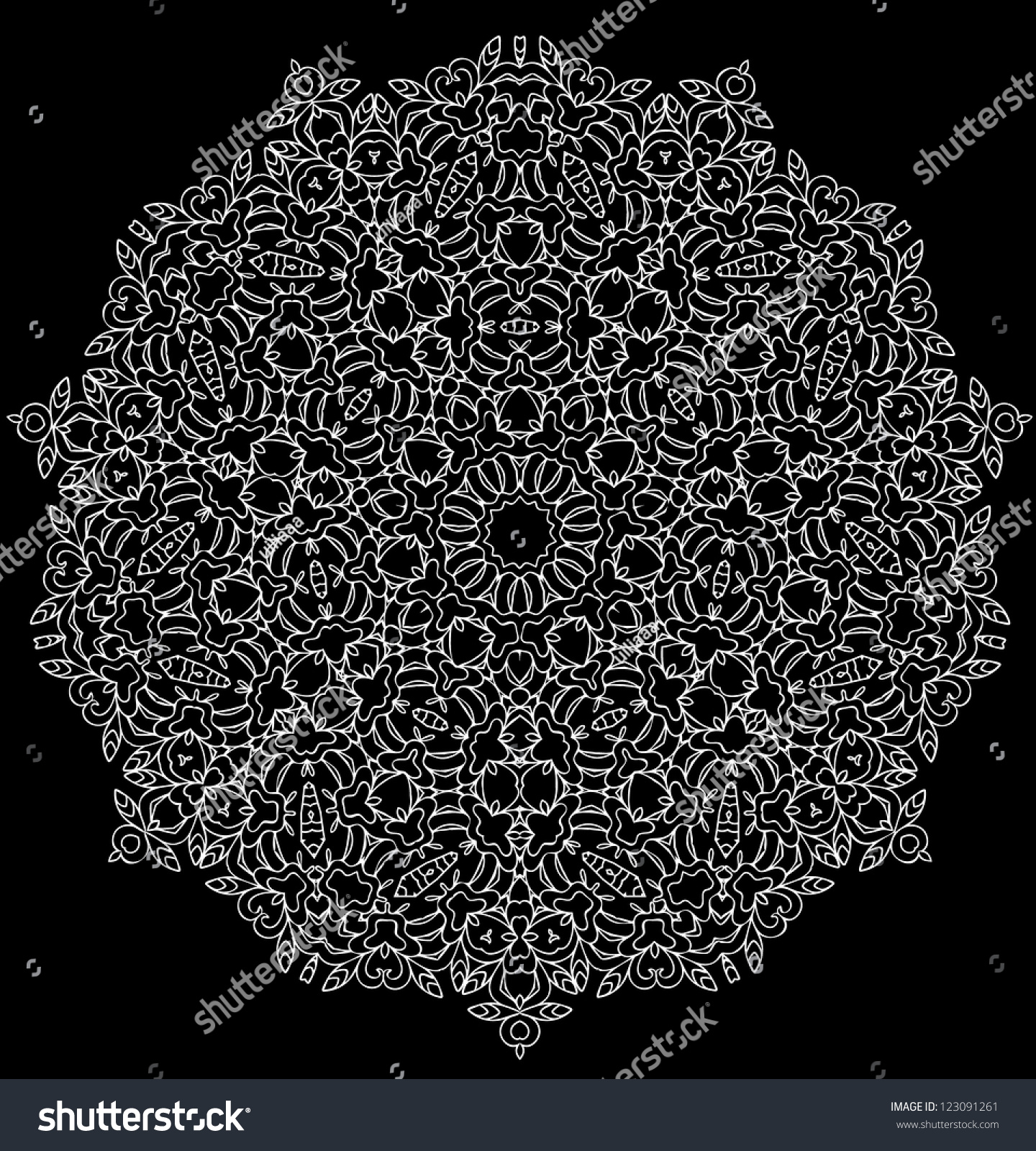 Decorative Round Lace, Circle Background With Many Details, Looks Like ...