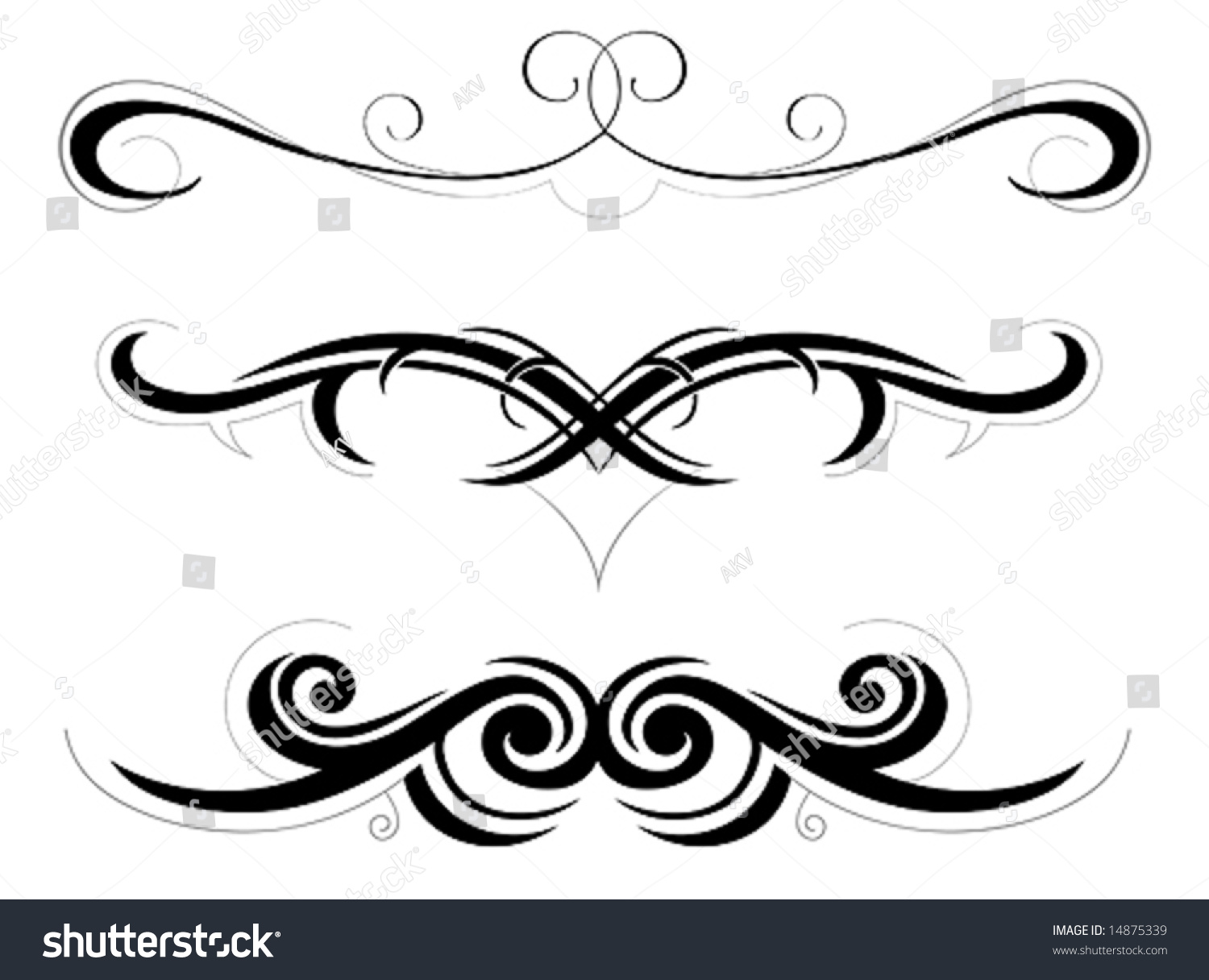 Download Decorative Swirls Stock Vector 14875339 - Shutterstock