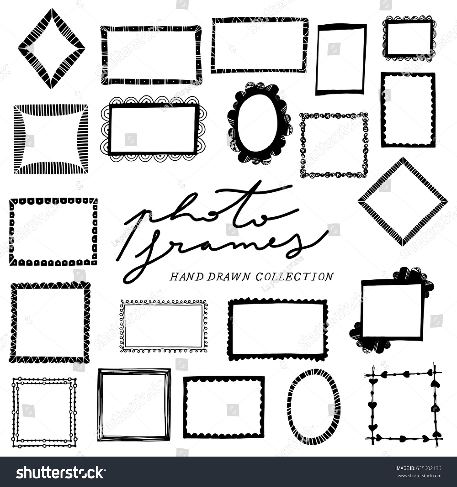 Decorative Vector Frames Black Photo Frames Stock Vector (Royalty Free ...