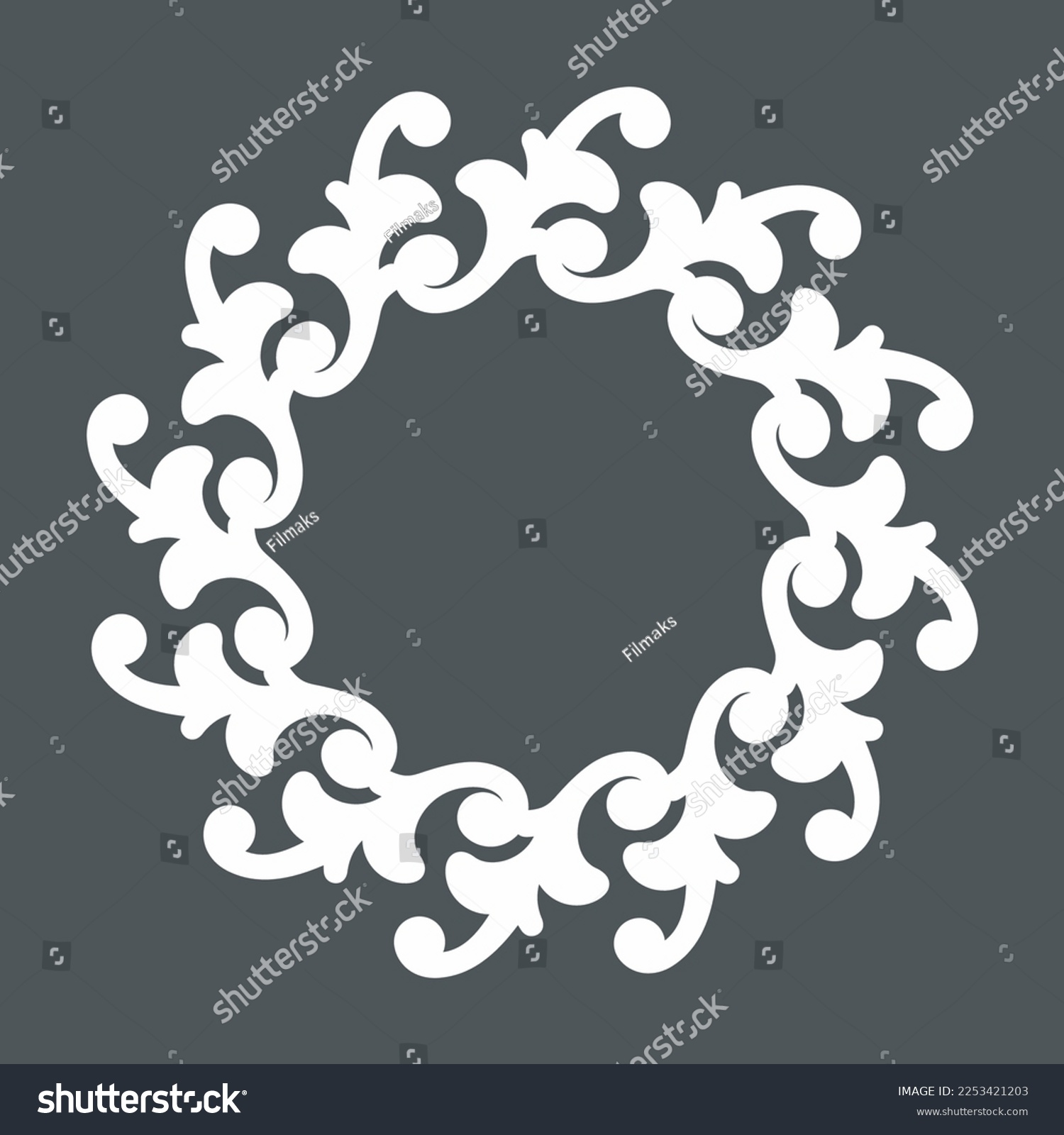 SVG of Decorative vintage floral frame vector svg
