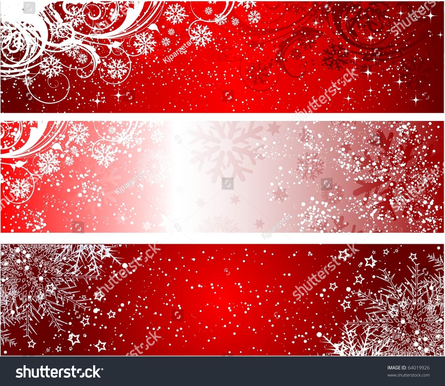 Decorative Winter Banners Stock Vector Illustration 64019926 : Shutterstock