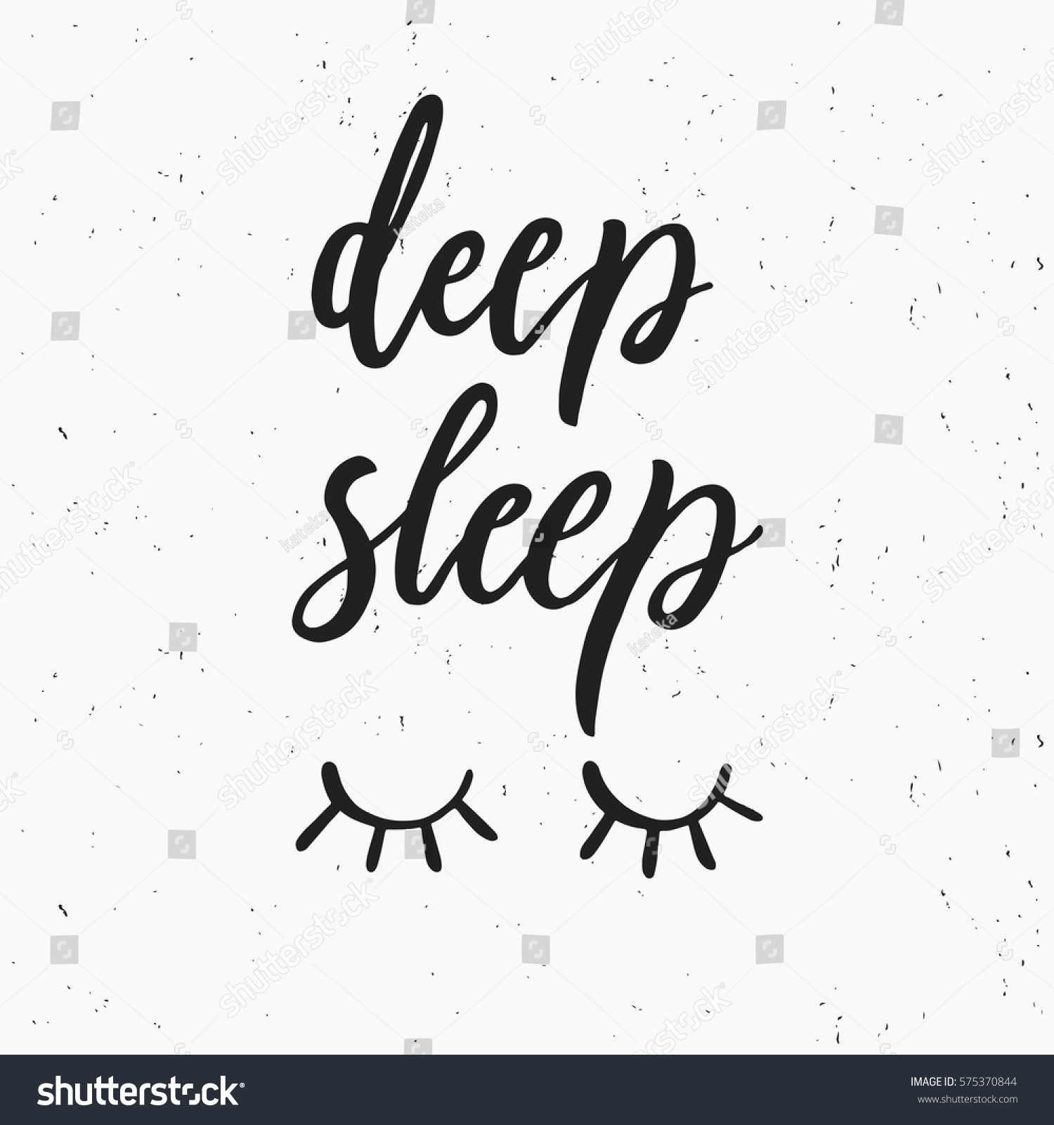 Deep Sleep Quote Unique Hand Drawn Stock Vector 575370844 - Shutterstock
