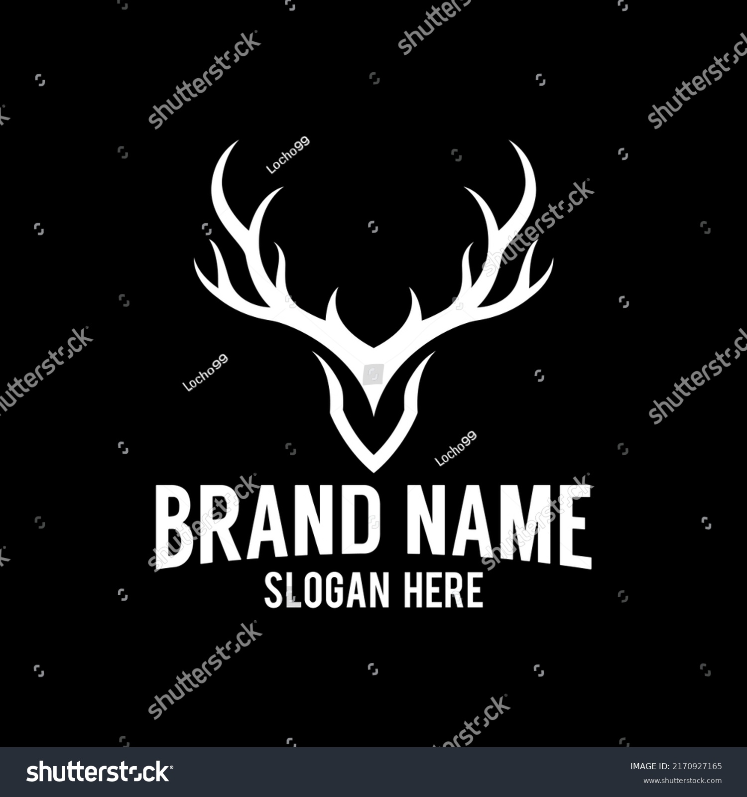 Deer Head Silhouette Isolated On White Stock Vector Royalty Free   Stock Vector Deer Head Silhouette Isolated On White Background Vector Object For Labels Badges Logos 2170927165 