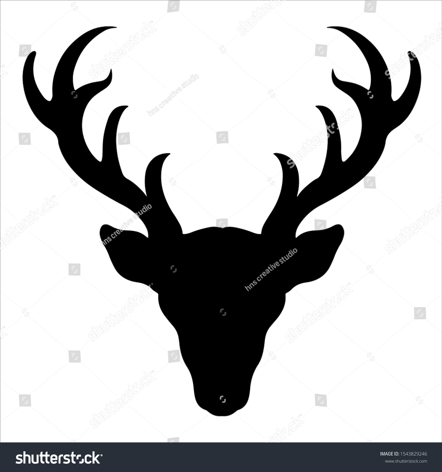Deer Head Vector Eps Format Stock Vector Royalty Free 1543829246 Stock Vector Deer Head Vector Eps Format 1543829246
