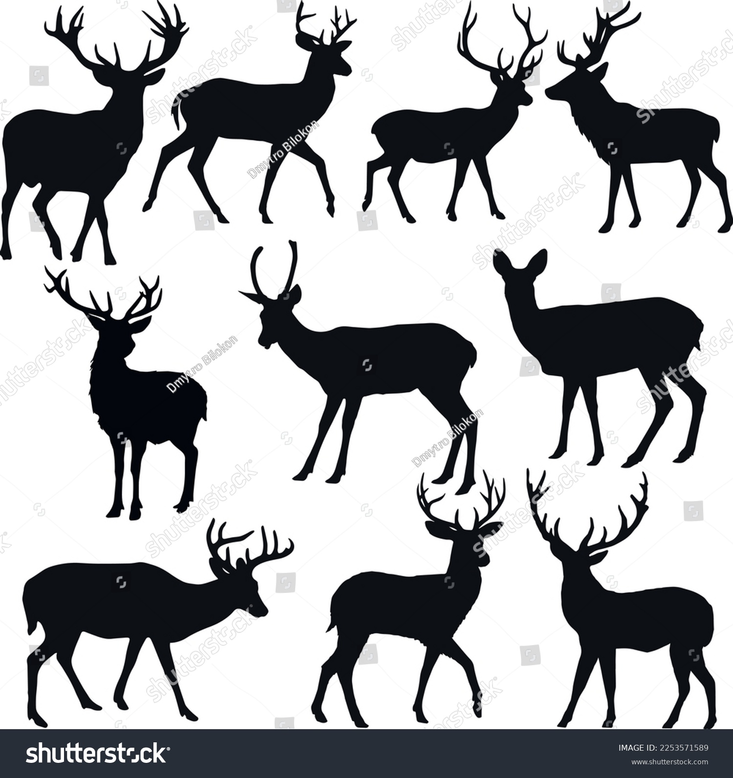 SVG of Deer silhouette set icon, SVG Vector svg