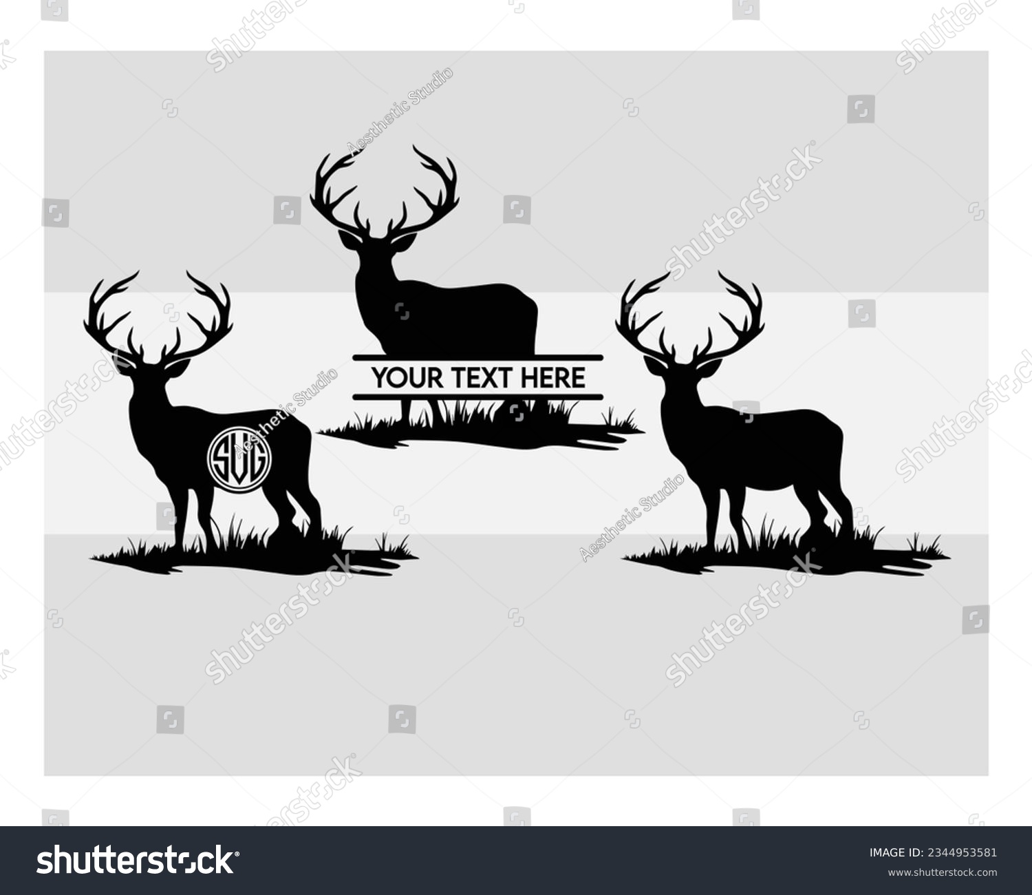 SVG of Deer Svg, SVG Bundle, Nature Deer Svg, Deer Silhouette, Animals Svg, Circut Cut Files Silhouette, Deer Clipart, Silhouette, Vcetor, Outline, Eps, Cut file svg