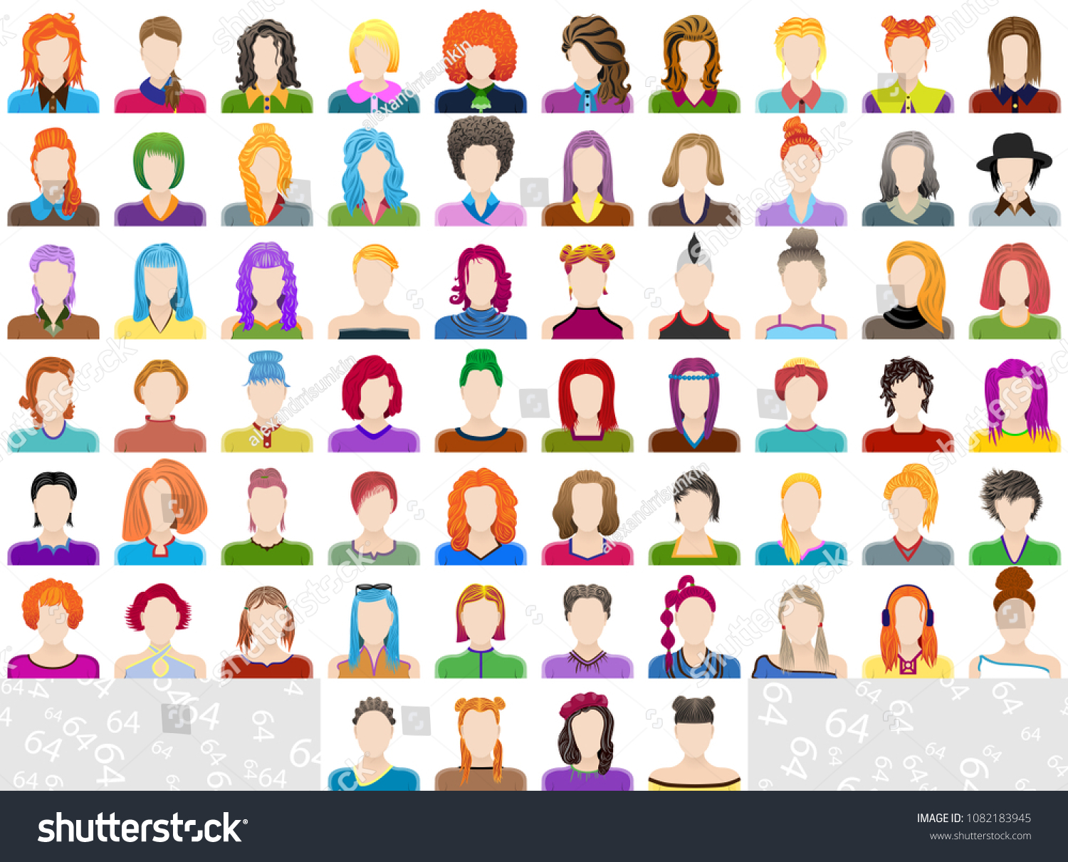 Default Avatar Profile Icon Color Set: vector de stock (libre de ...