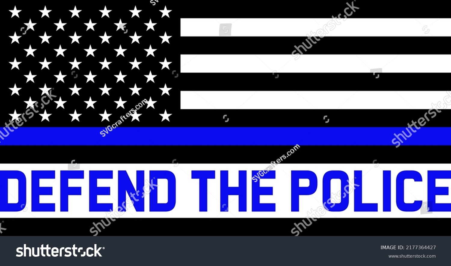 SVG of Defend The Police flag Vector svg