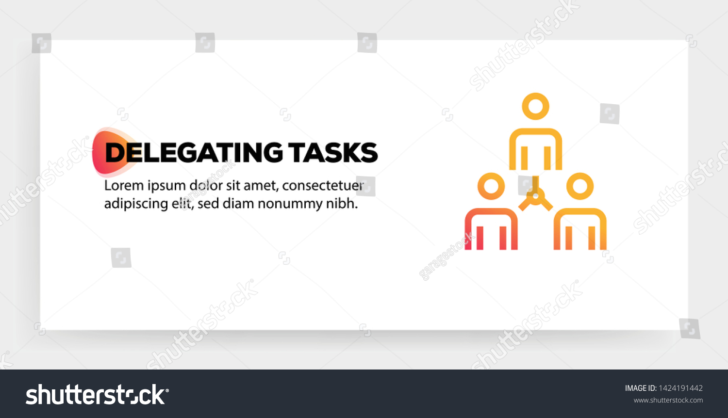 Delegating Tasks Illustration Icon Concept: Vector De Stock (libre De ...