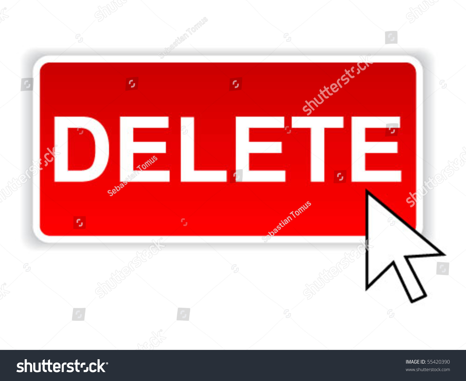 Delete Button Stock Vector 55420390 - Shutterstock