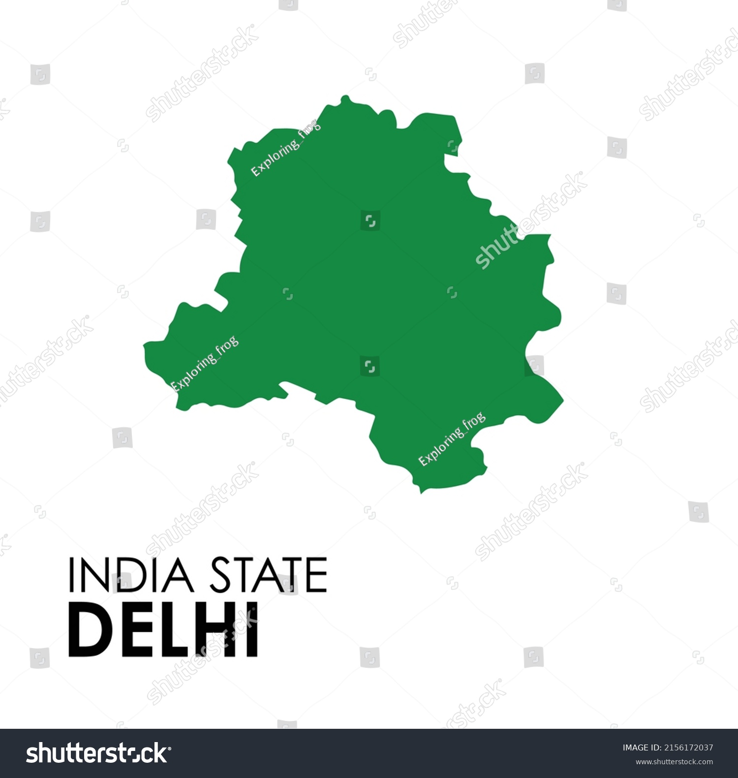 Delhi Map Vector Flat Design Indian Stock Vector (Royalty Free ...