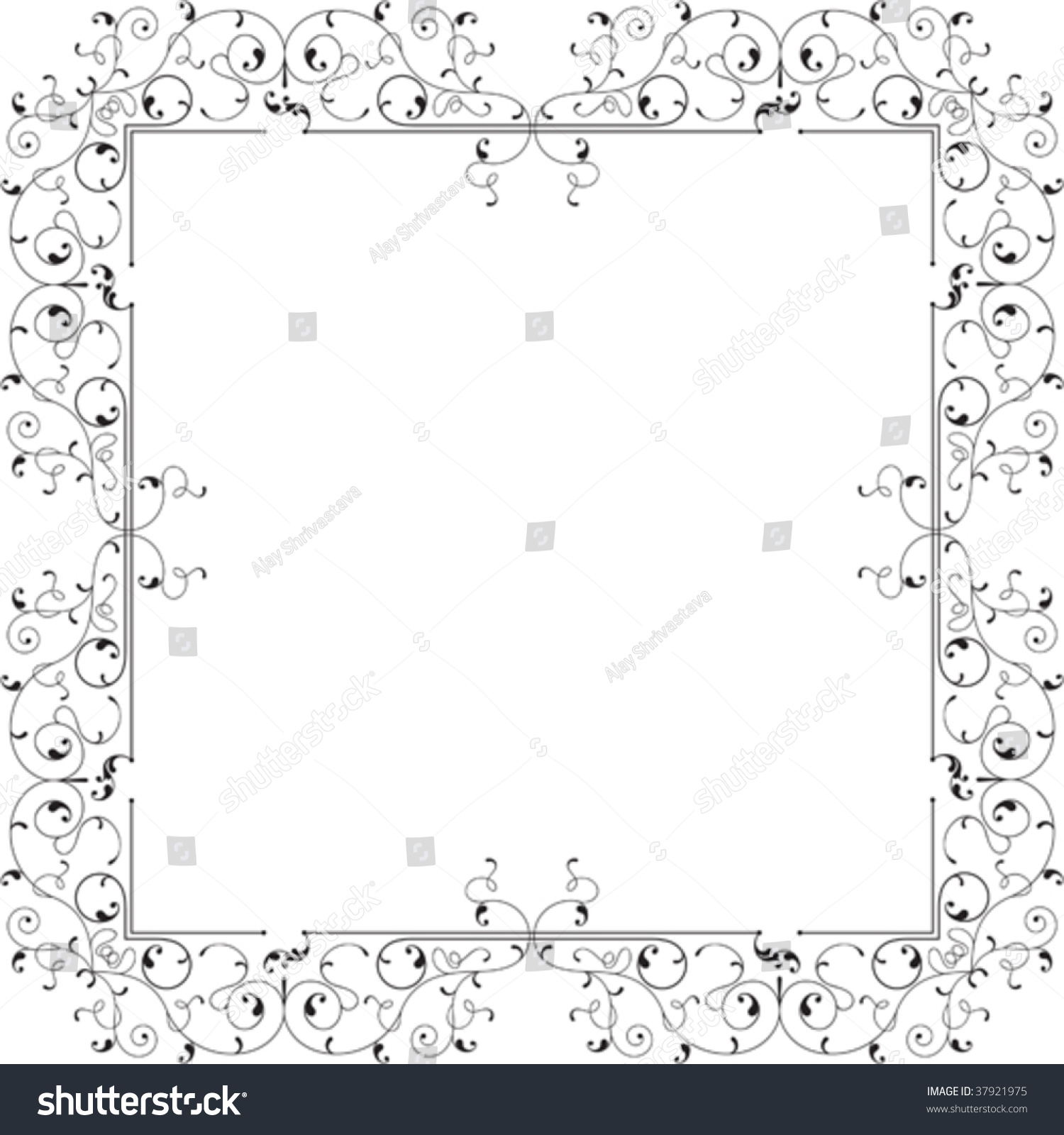 Delicate Border, Frame Design Stock Vector Illustration 37921975 ...