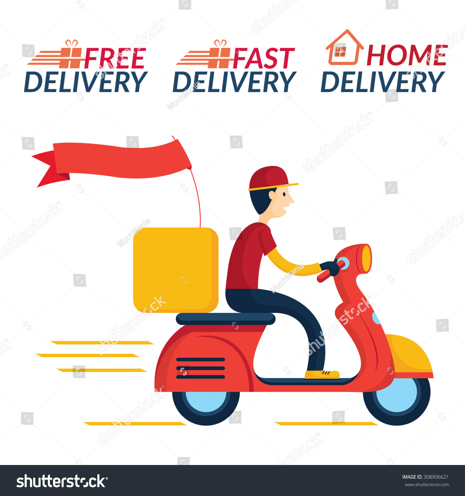 Delivery Boy Ride Scooter Motorcycle Service, Order 