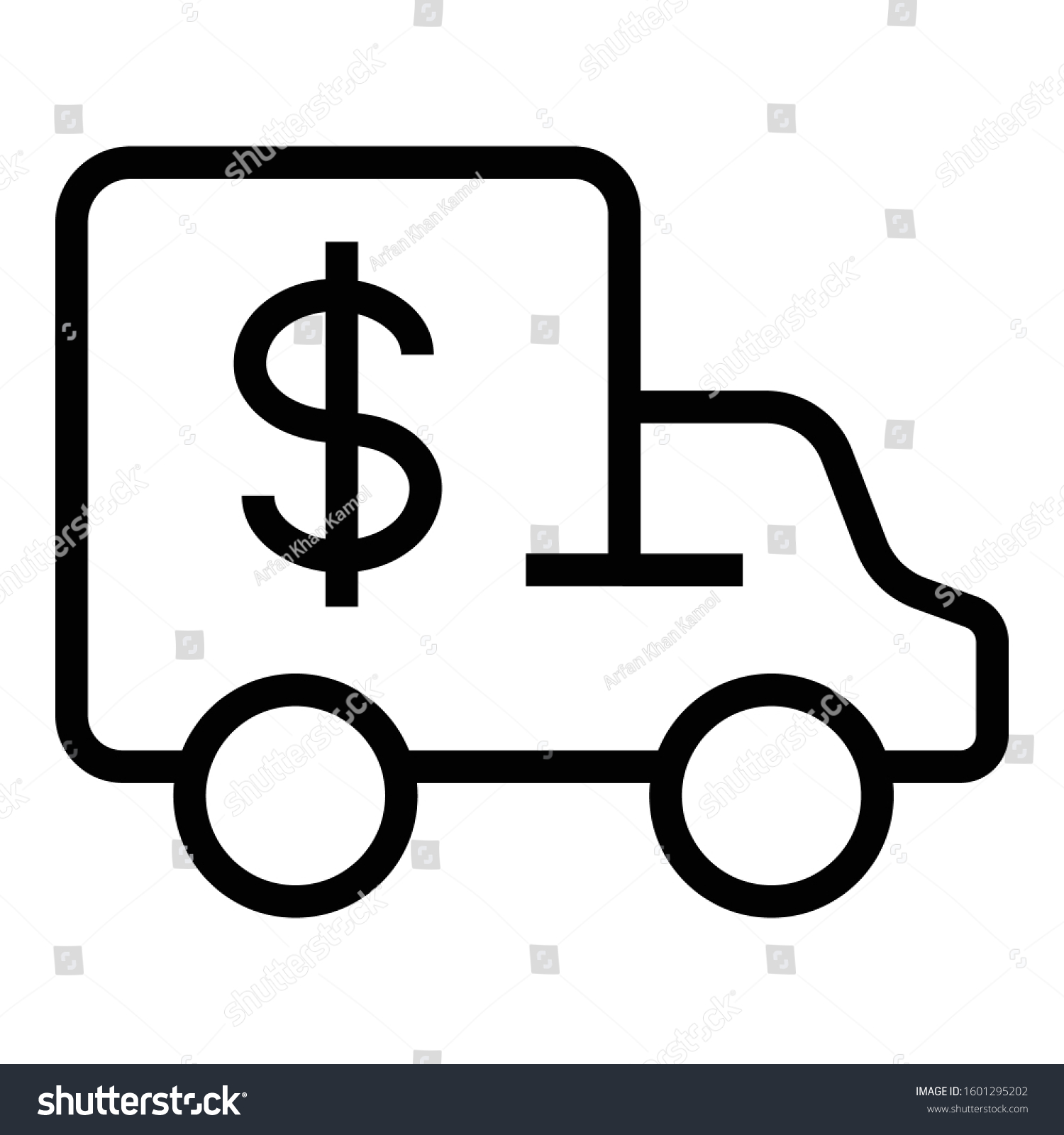 Delivery Charge Icon Vector Graphics Stock Vector Royalty Free 1601295202
