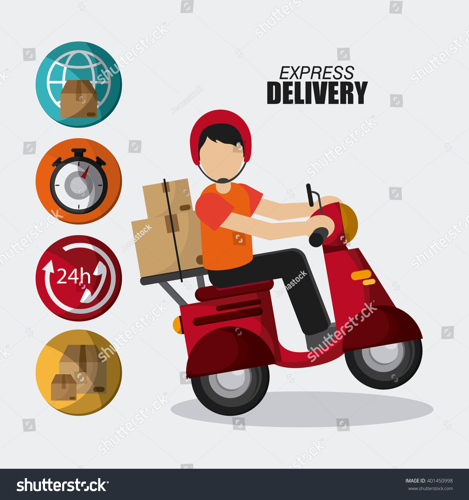 Delivery Motorcycle Design , Vector Illustration - 401450998 : Shutterstock