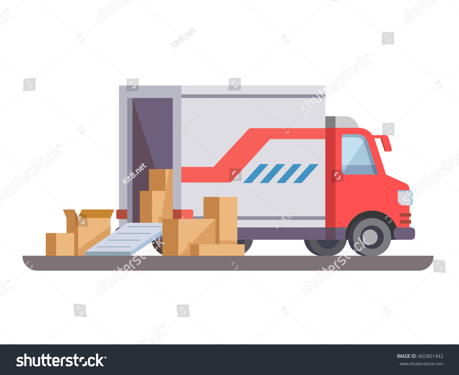 Delivery Truck Box Stock Vector (Royalty Free) 402801442 - Shutterstock