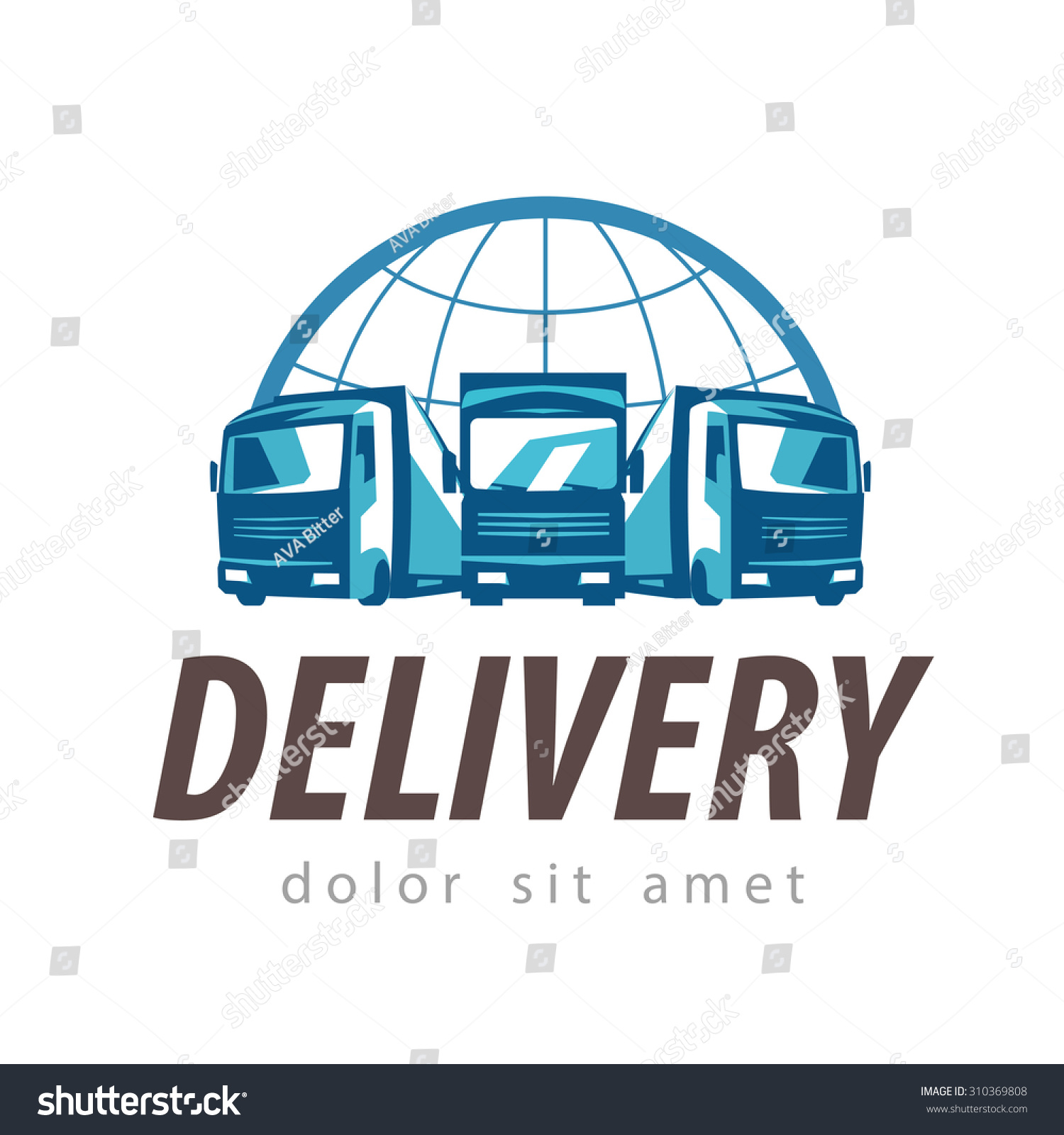 Delivery Vector Logo Design Template Truck Stock Vector 310369808 Shutterstock Transport Logo Templates