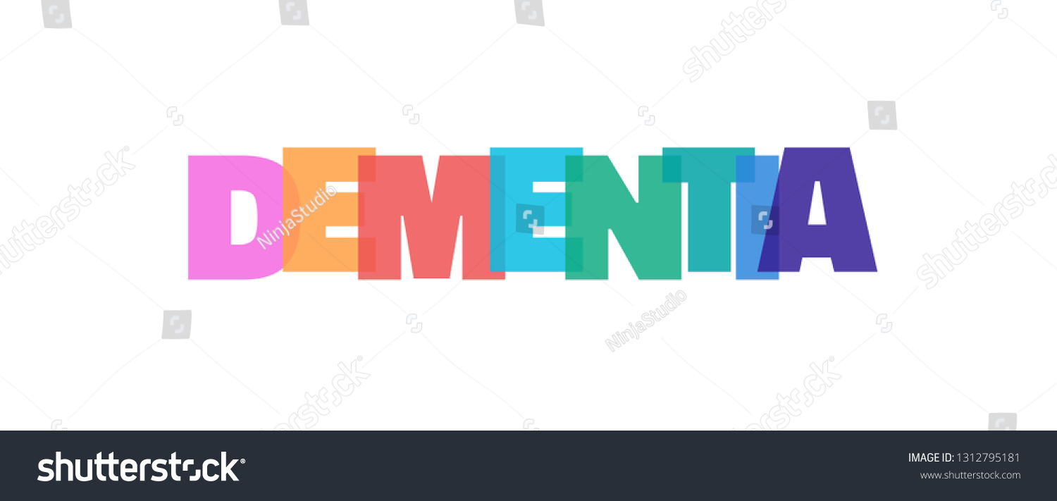 Dementia Word Concept Dementia On White Stock Vector (royalty Free 