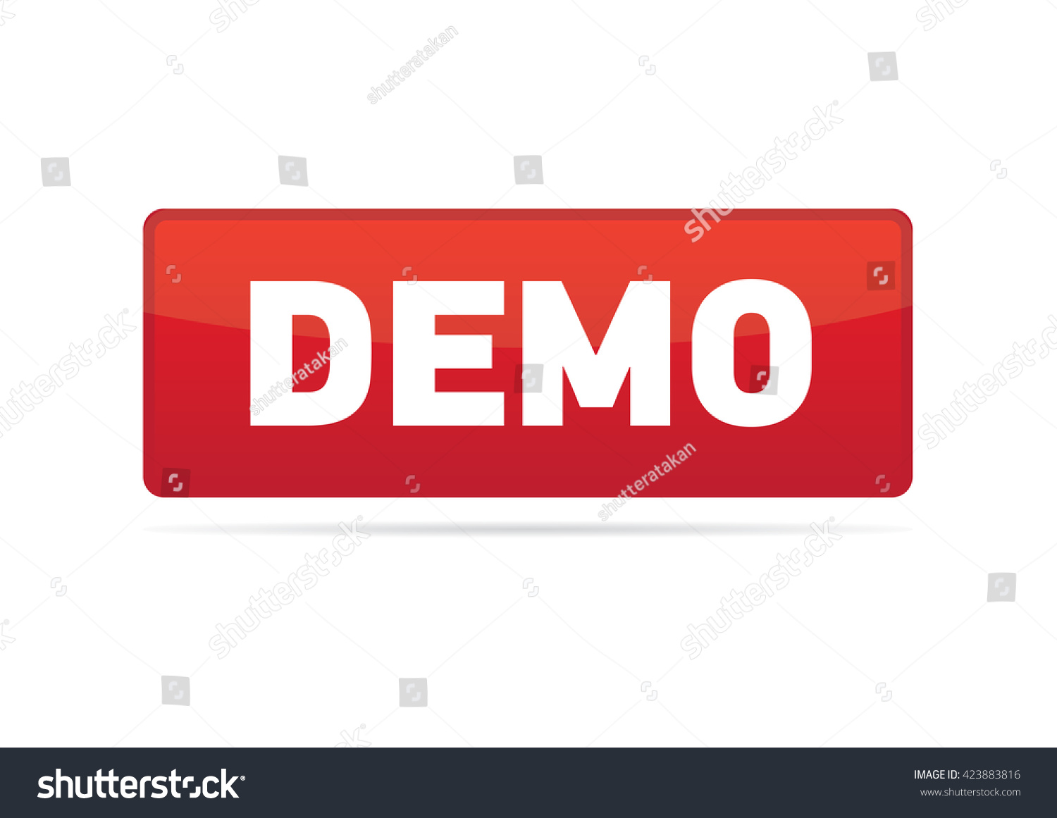 Demo Button Stock Vector 423883816 - Shutterstock