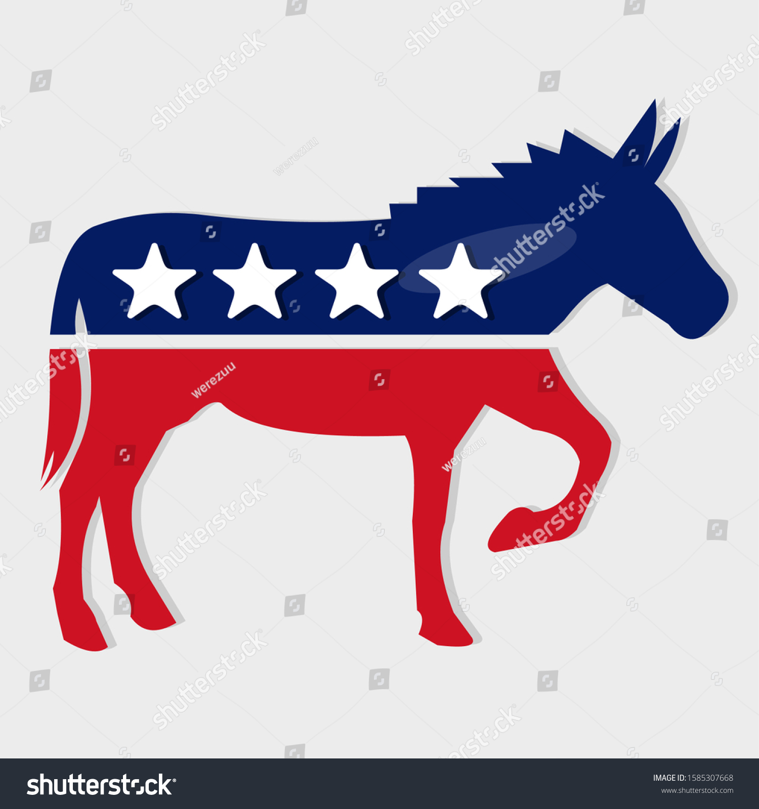 Democrat Party Symbol Isolated Vector Illustration: เวกเตอร์สต็อก (ปลอด