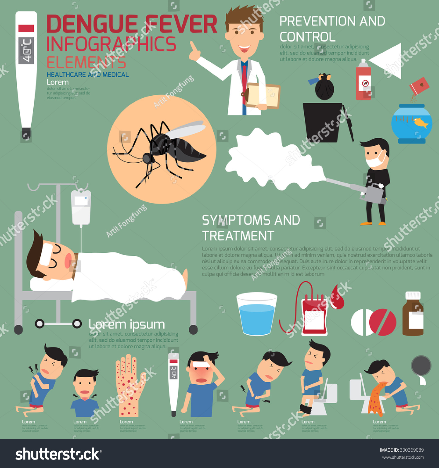 Dengue Fever Infographics. Template Design Of Details Dengue Fever And ...