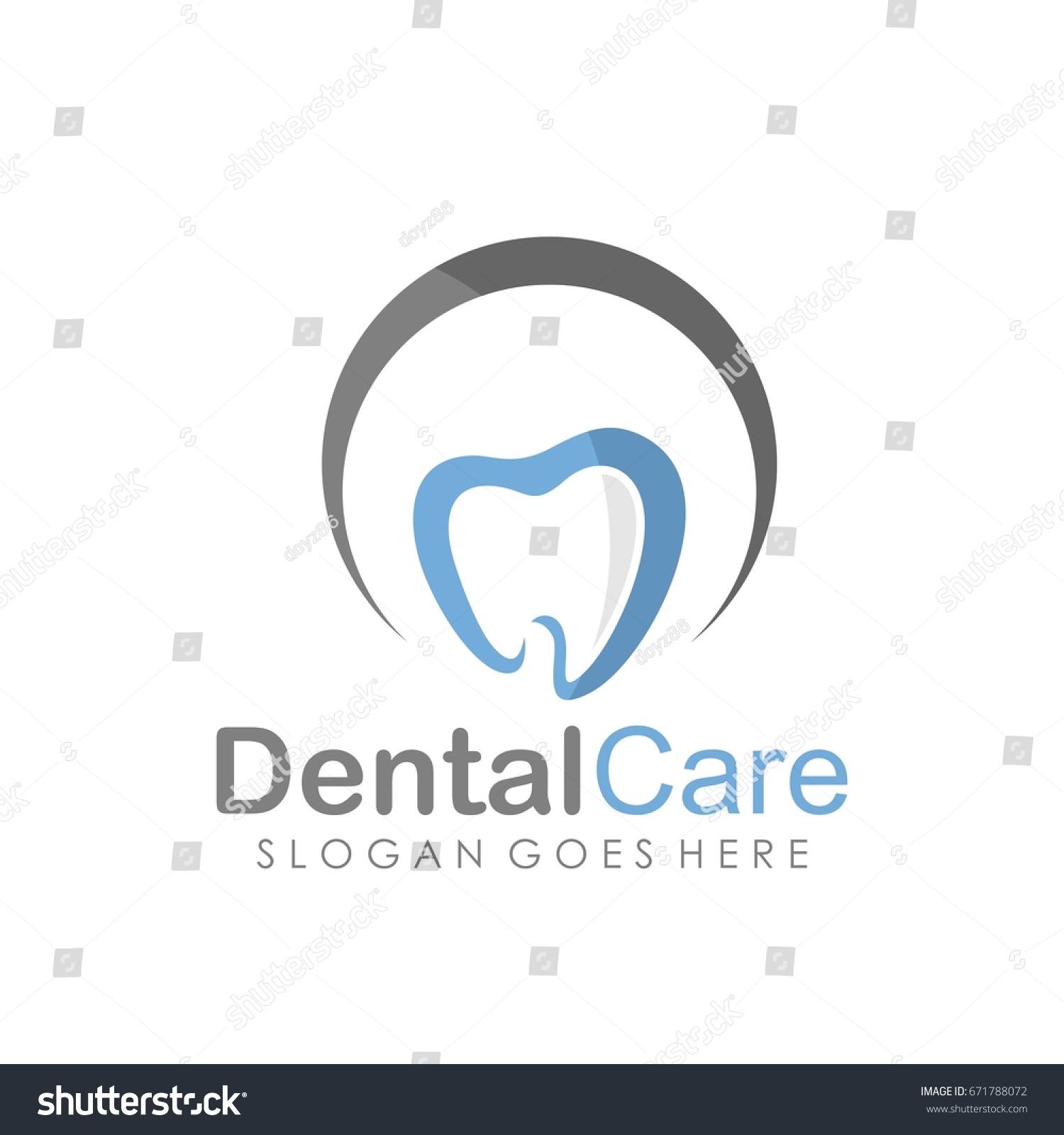 Dental Care Logo Template Design Vector Stock Vector (Royalty Free