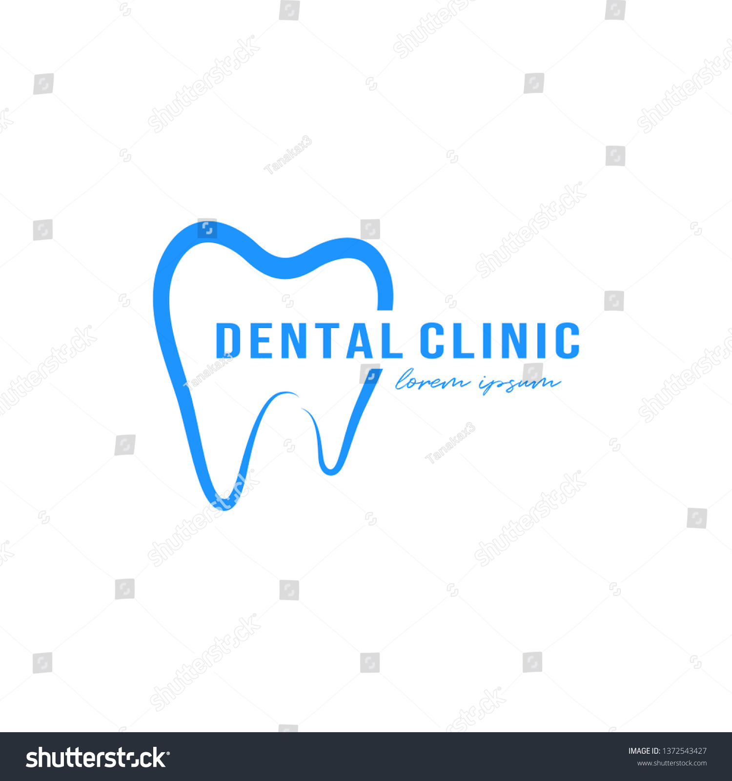 Dental Clinic Text Logo Design Stock Vector (Royalty Free) 1372543427 ...