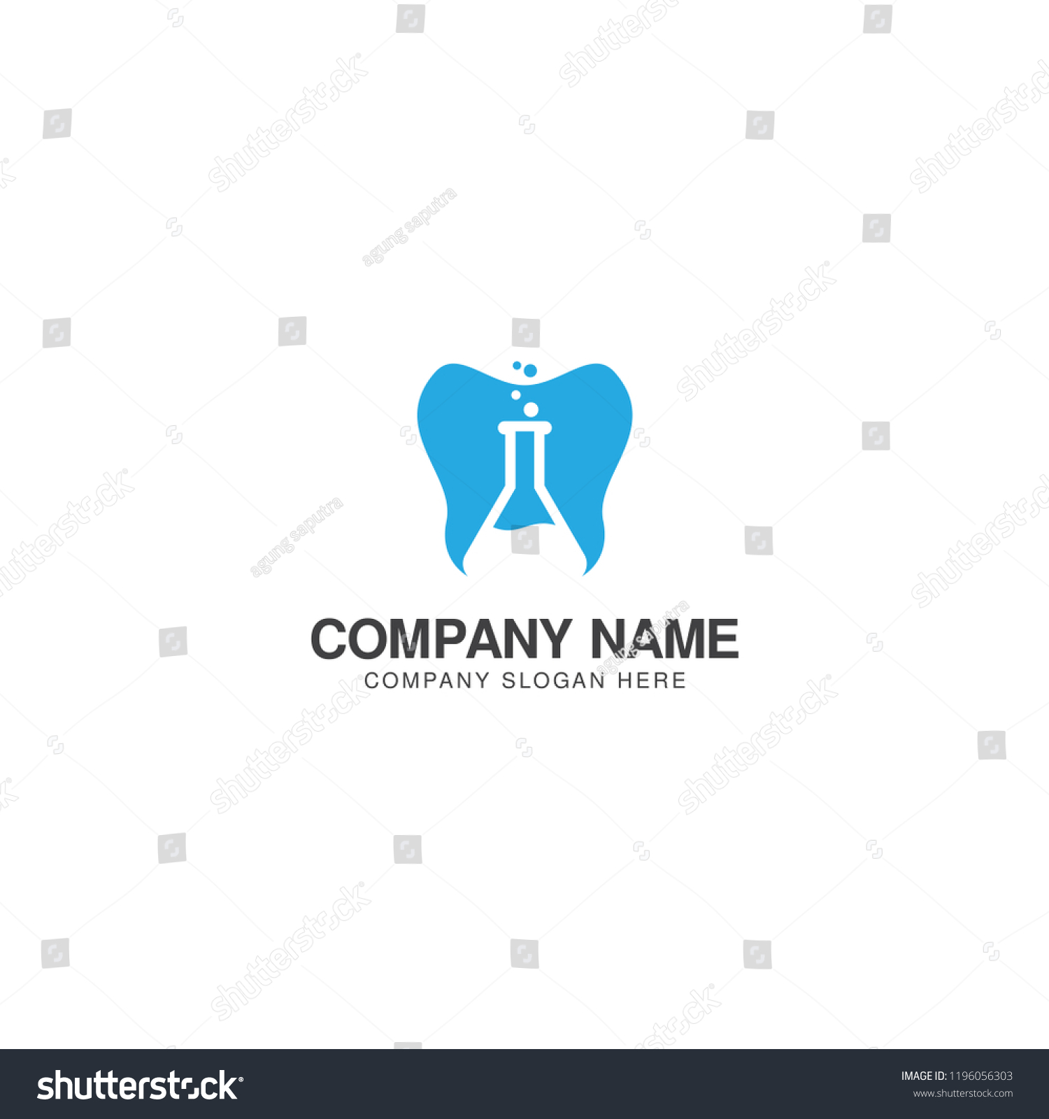 Dental Lab Logo Design Vector Template Stock Vector (Royalty Free