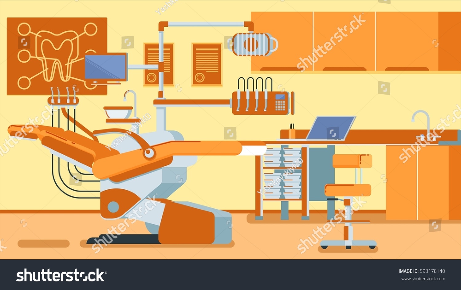 Dentist Office Illustrations Stock Vector (Royalty Free) 593178140