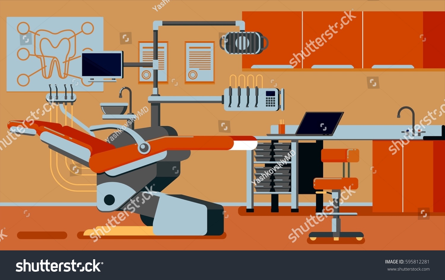 Dentist Office Illustrations Stock Vector (Royalty Free) 595812281