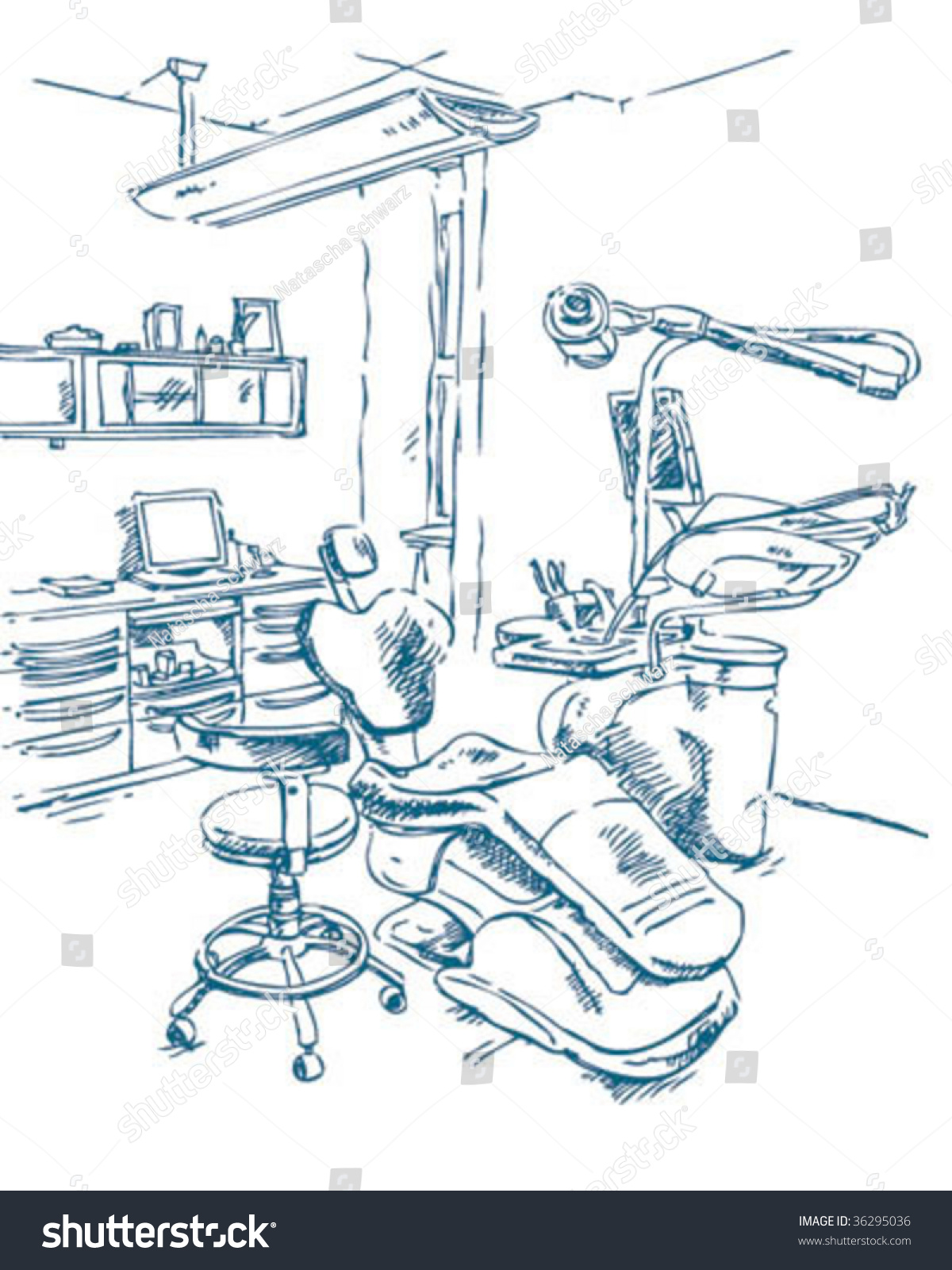 Dentists Chair Medical Room Vector Stock Vector (Royalty Free) 36295036