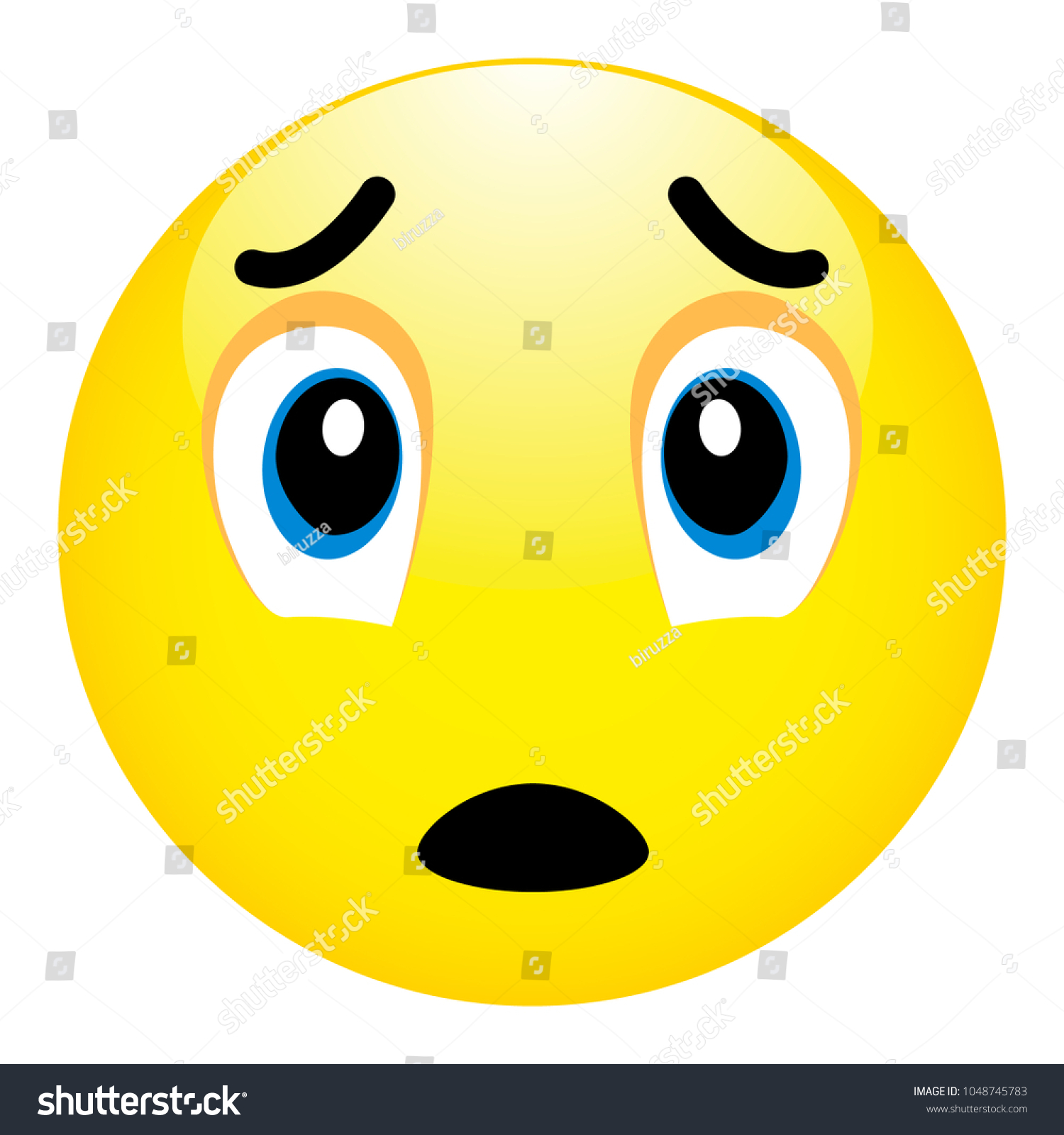 Depressed Sad Emoticon Hands On Face Stock Vector (Royalty Free ...