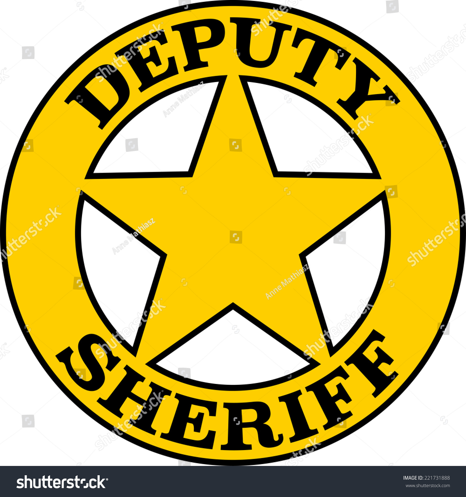 stock vector deputy sheriff badge star 221731888
