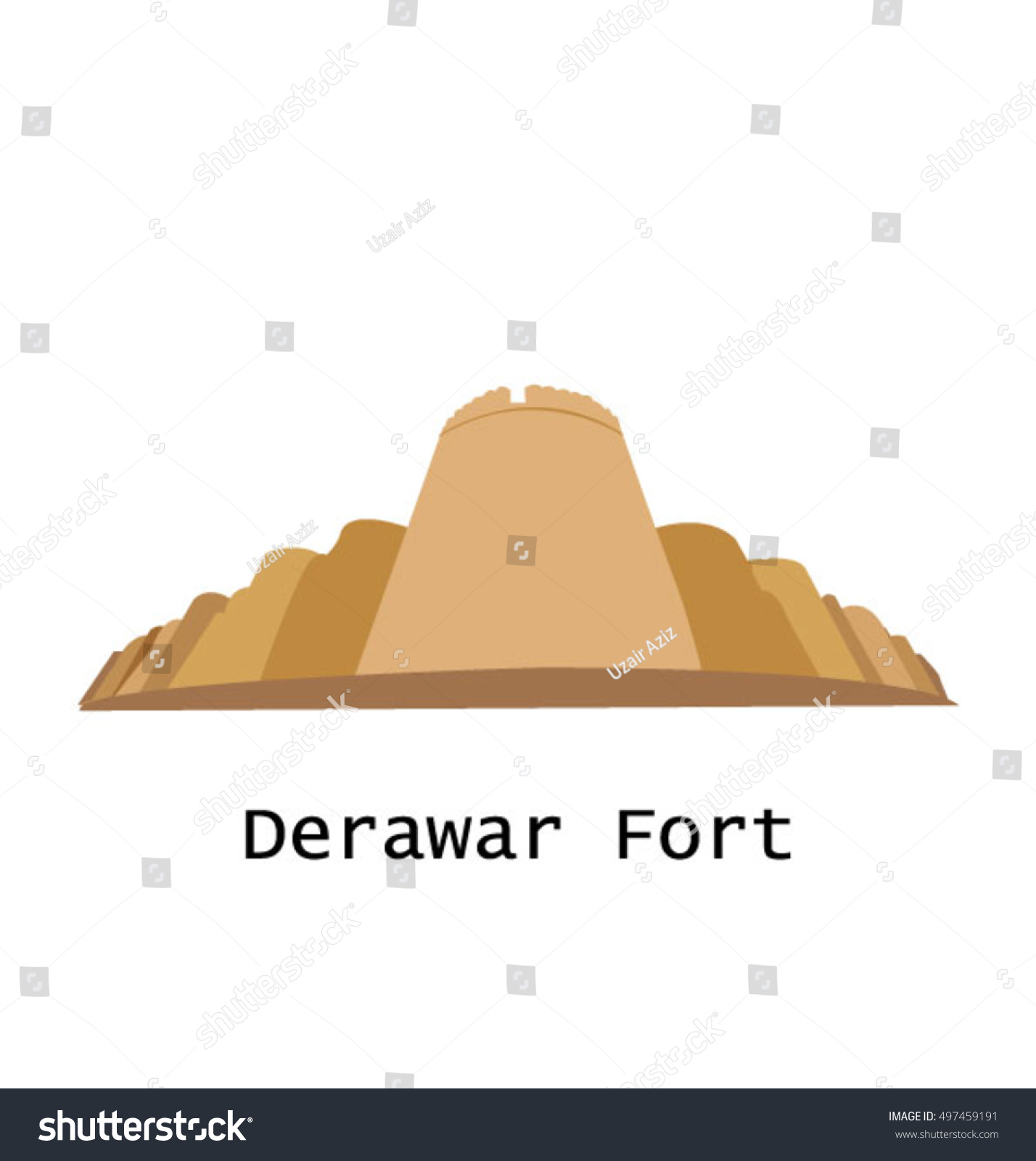 SVG of Derawar Fort Bahawalpur svg