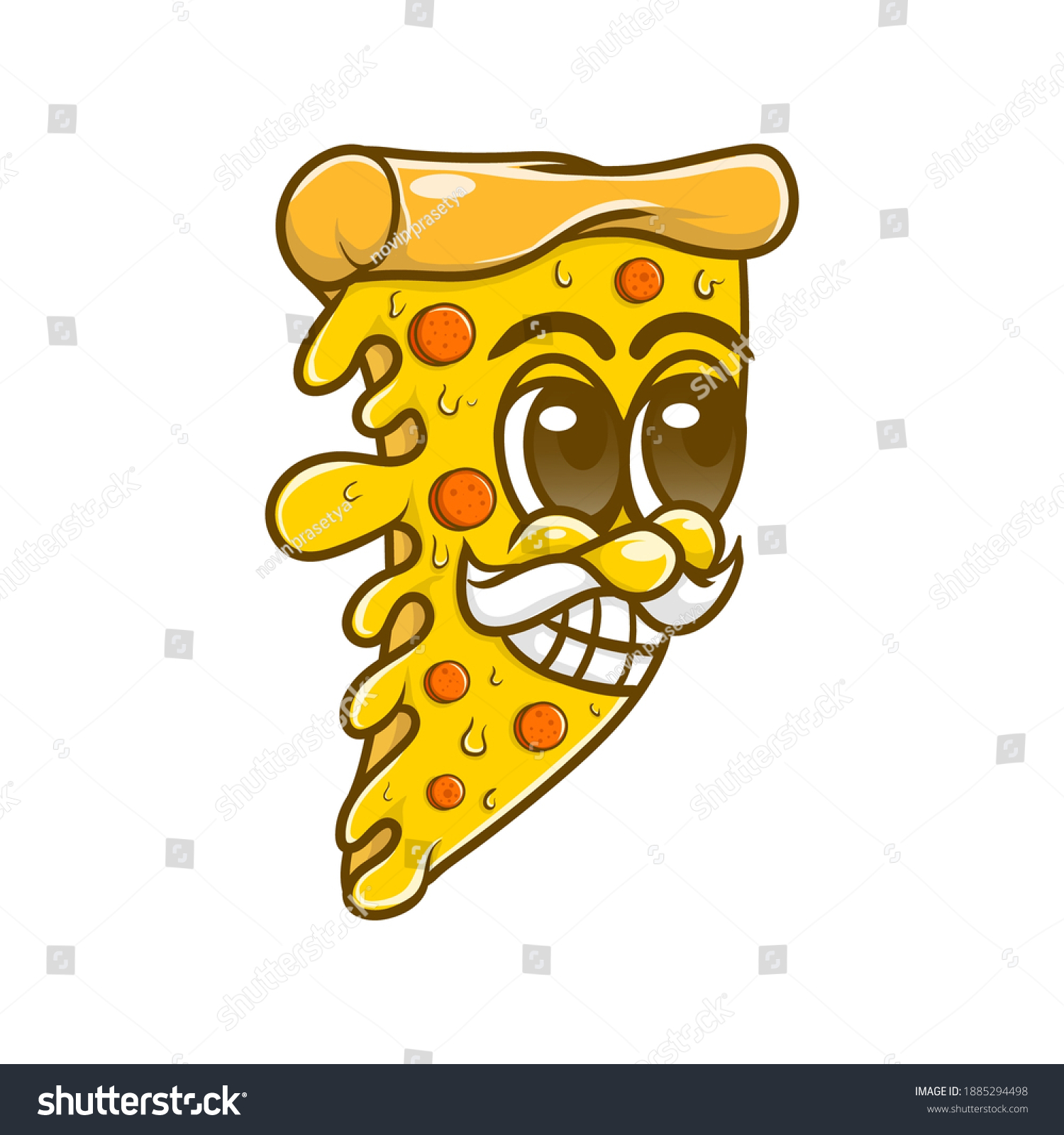 SVG of desain ilustrasi karakter piza bahan karakter svg