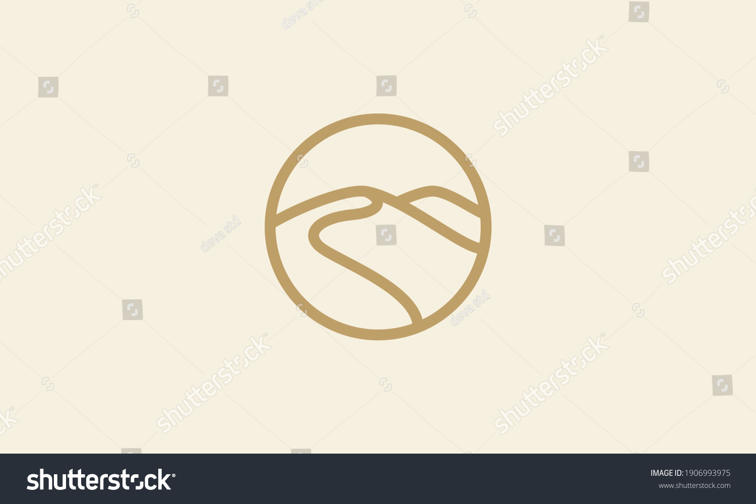 SVG of desert with sunset circle colorful logo symbol icon vector graphic design illustration svg