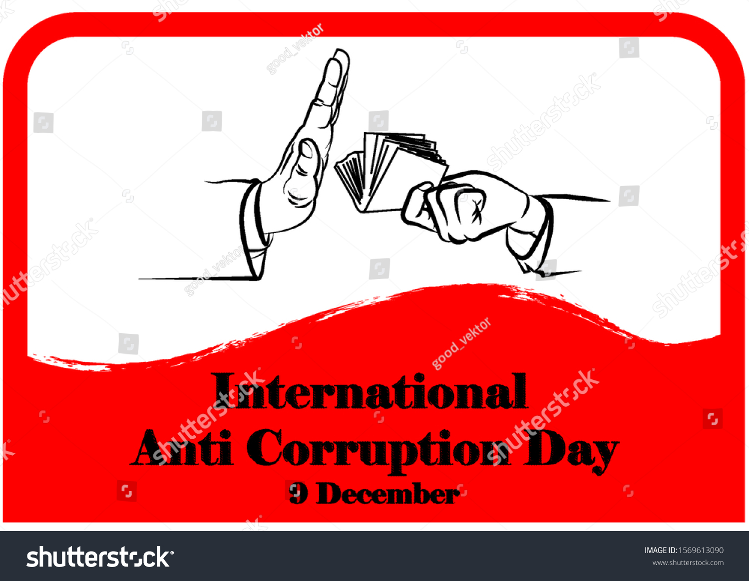 SVG of Design banner international anti-corruption day,  9 December,  poster anti corruption illustration for printing svg