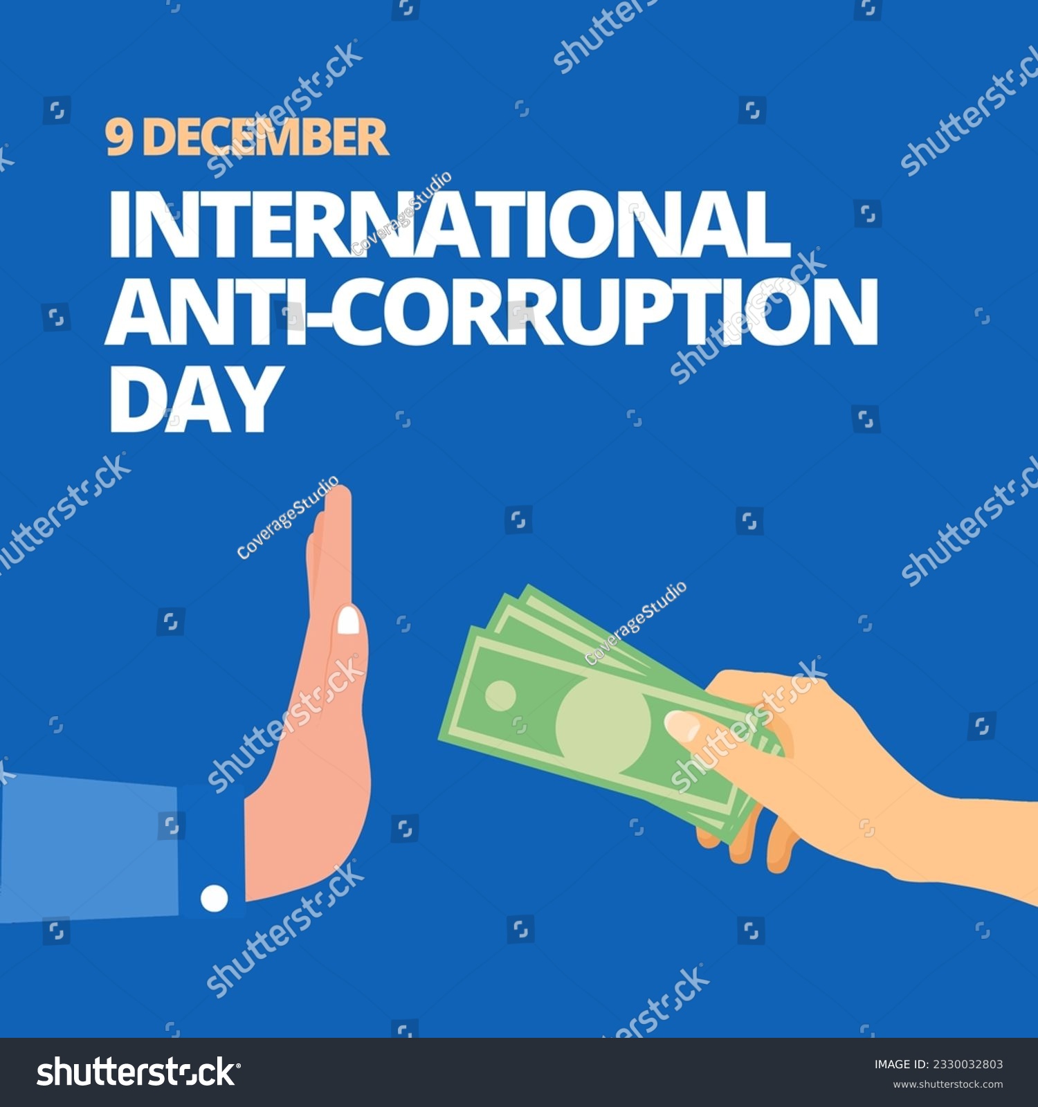 SVG of Design banner international anti-corruption day, 9 December, poster anti corruption illustration for printing svg