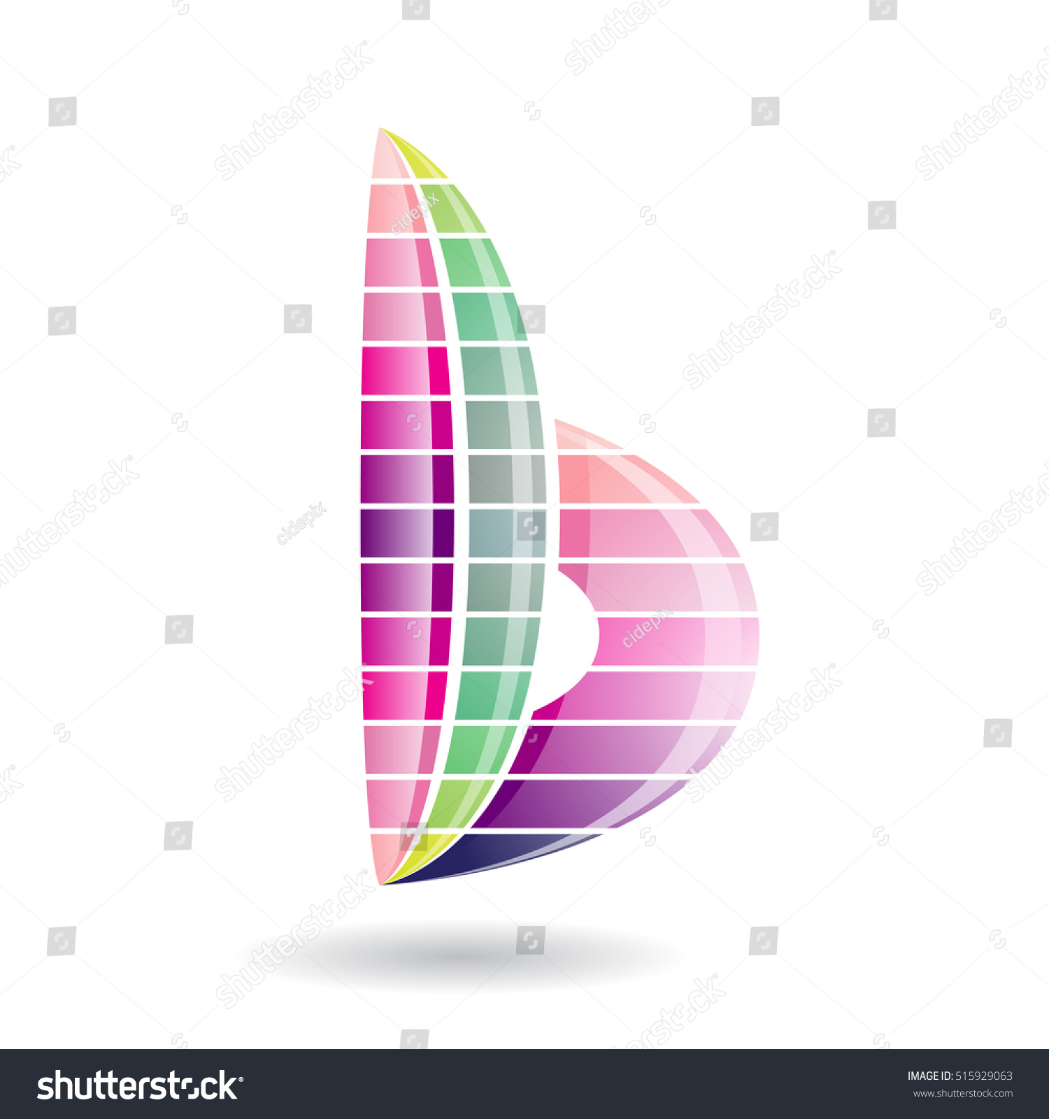 Design Concept Abstract Icon Letter B Stock Vector (Royalty Free) 515929063