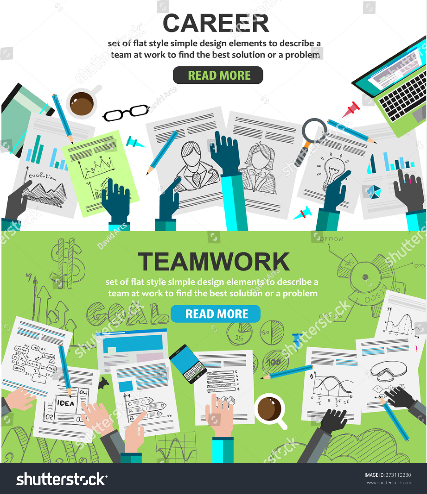 design-concepts-team-work-career-financial-stock-vector-royalty-free