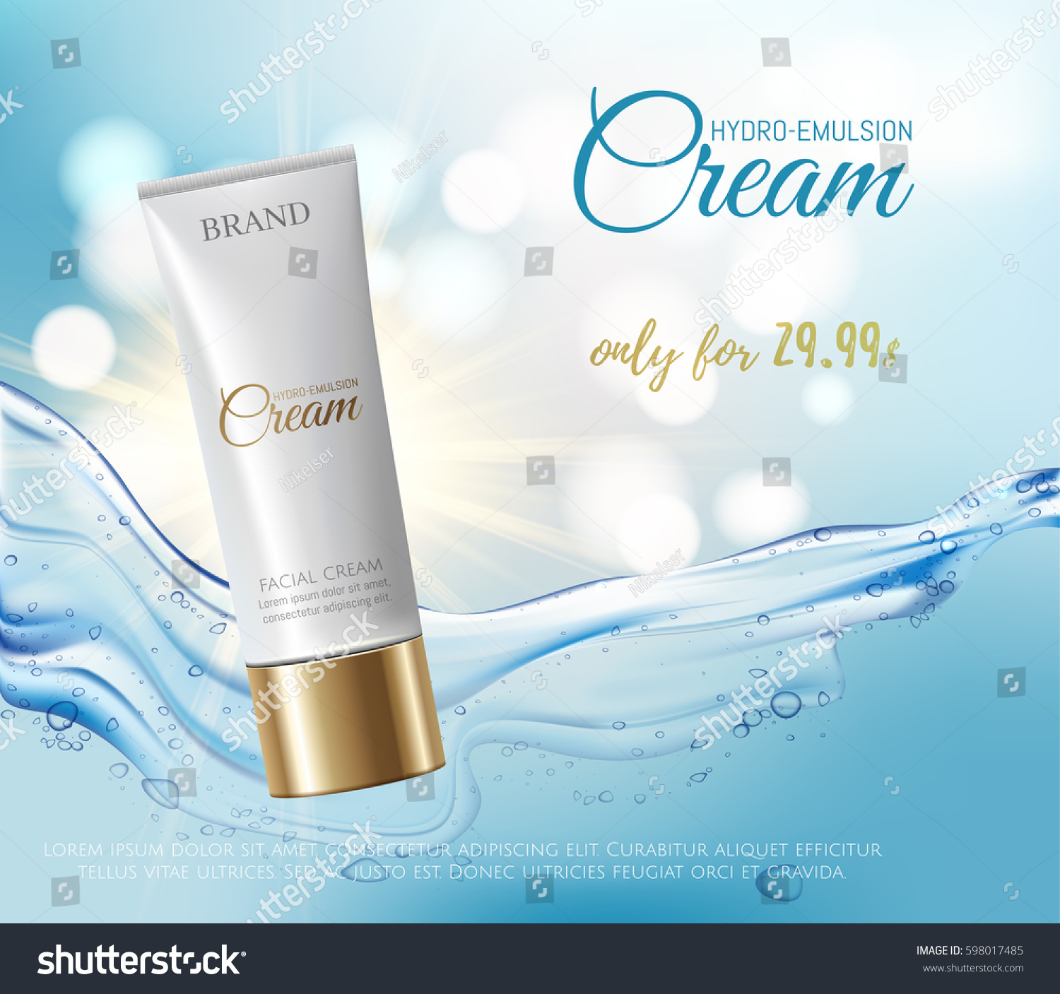 Design Cosmetics Product Advertising Makeup Skin Stock Vector (Royalty ...